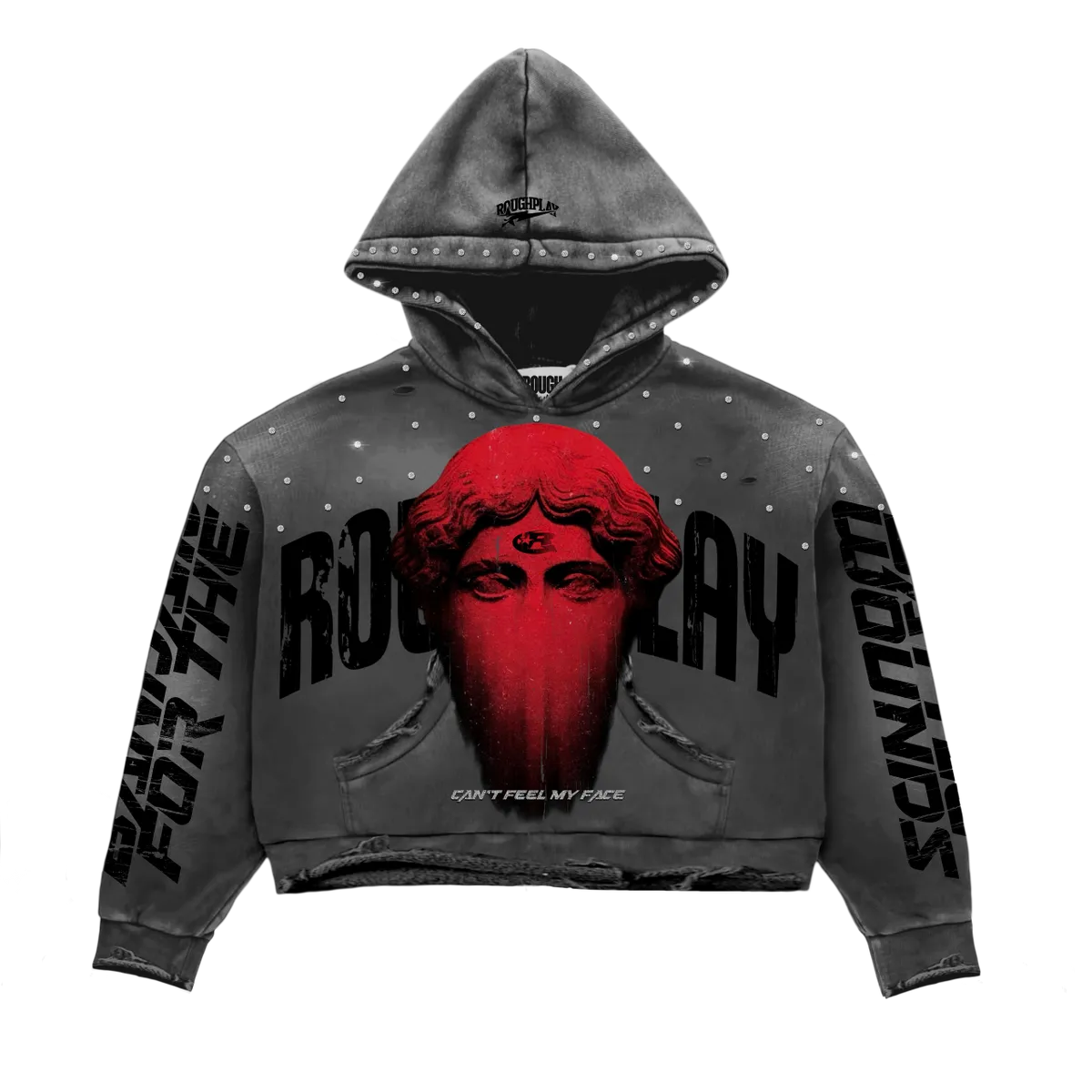 RoughPlay Can't Feel My Face Hoodie (Grey)