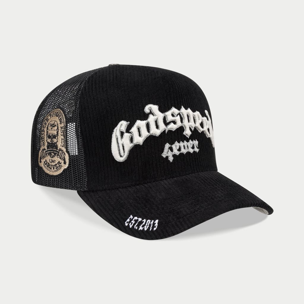 Godspeed GS Forever Trucker Hat (Black Corduroy)