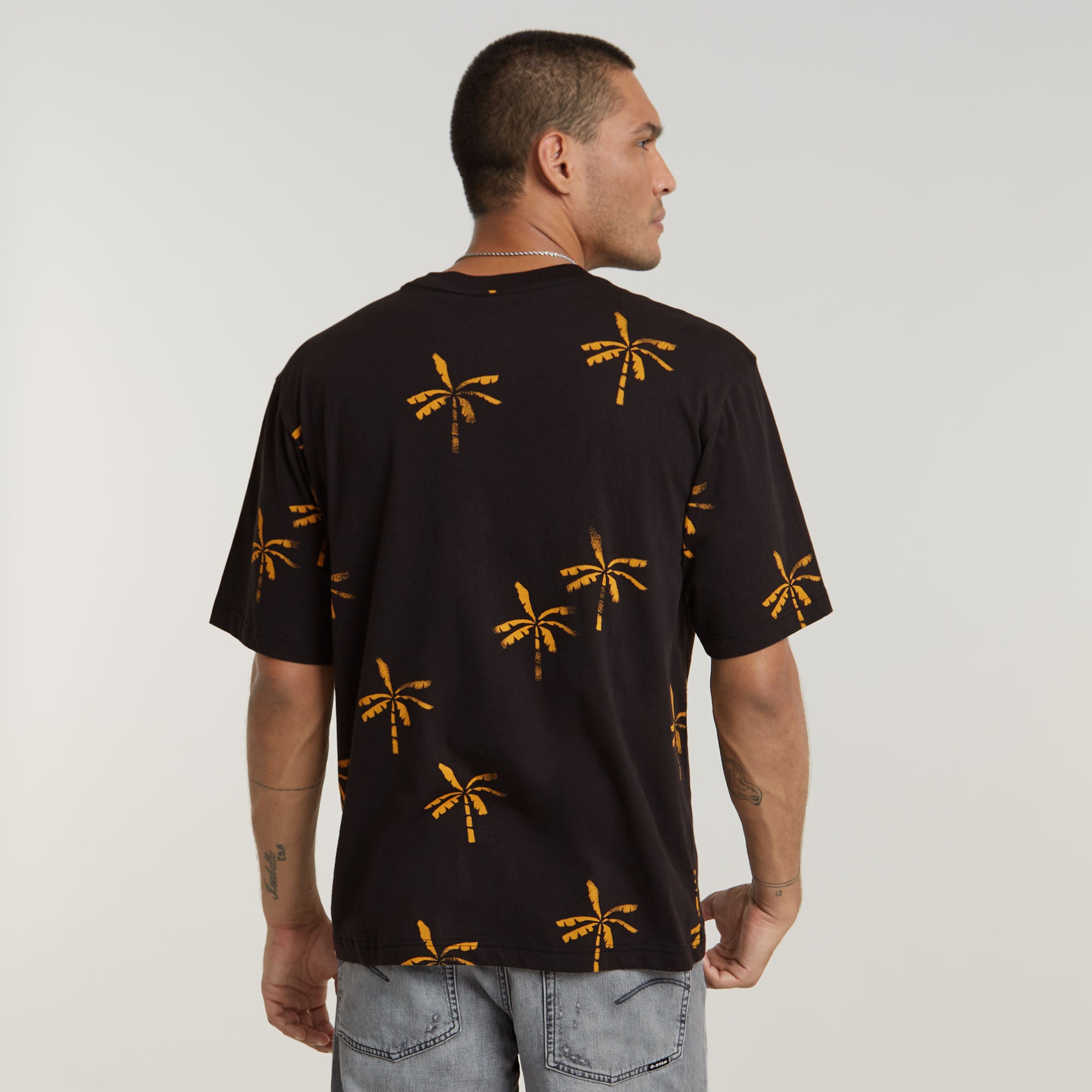 G-STAR TEE BLACK PALM