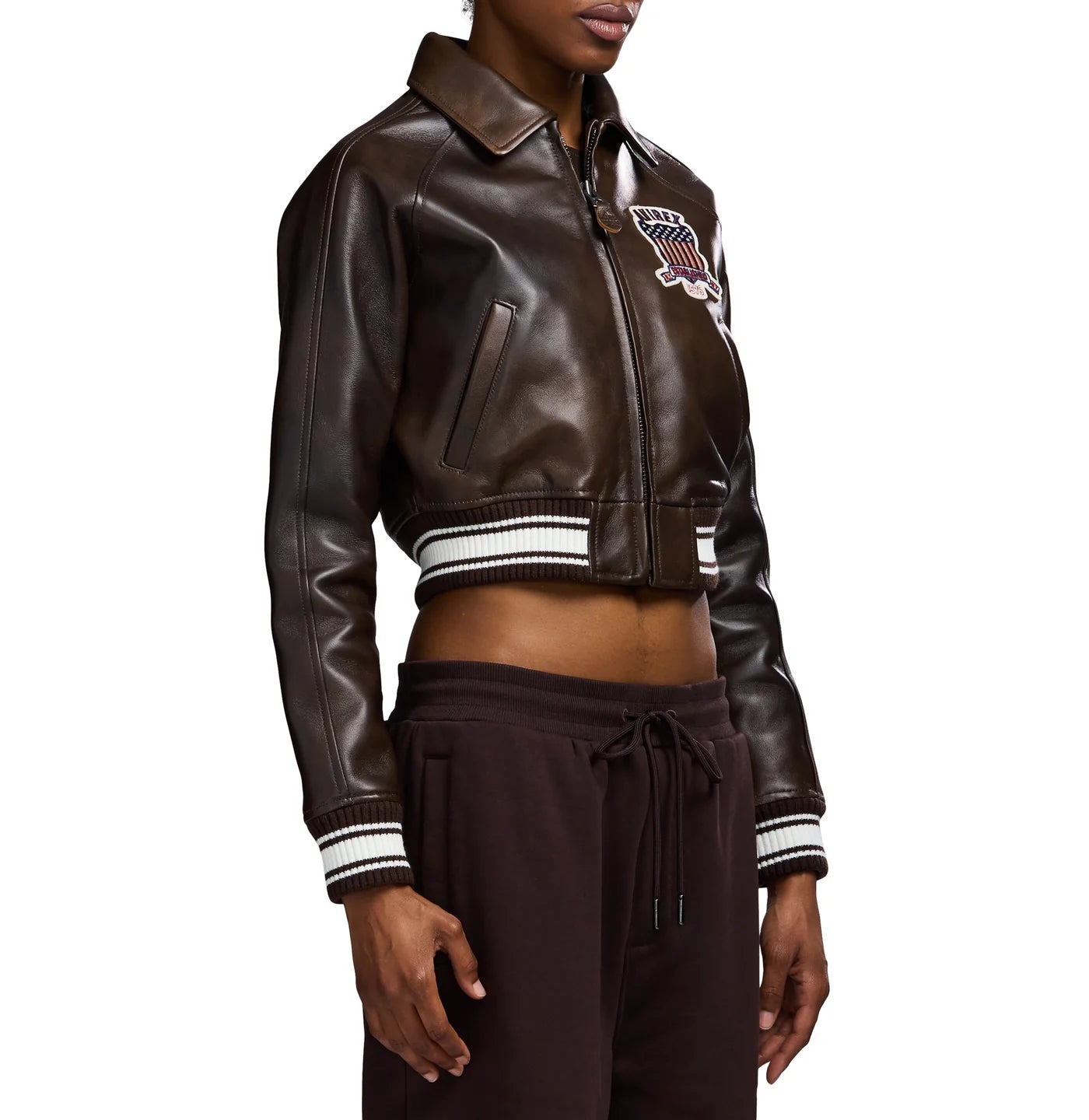 Avirex Women’s Leather Crop Jacket