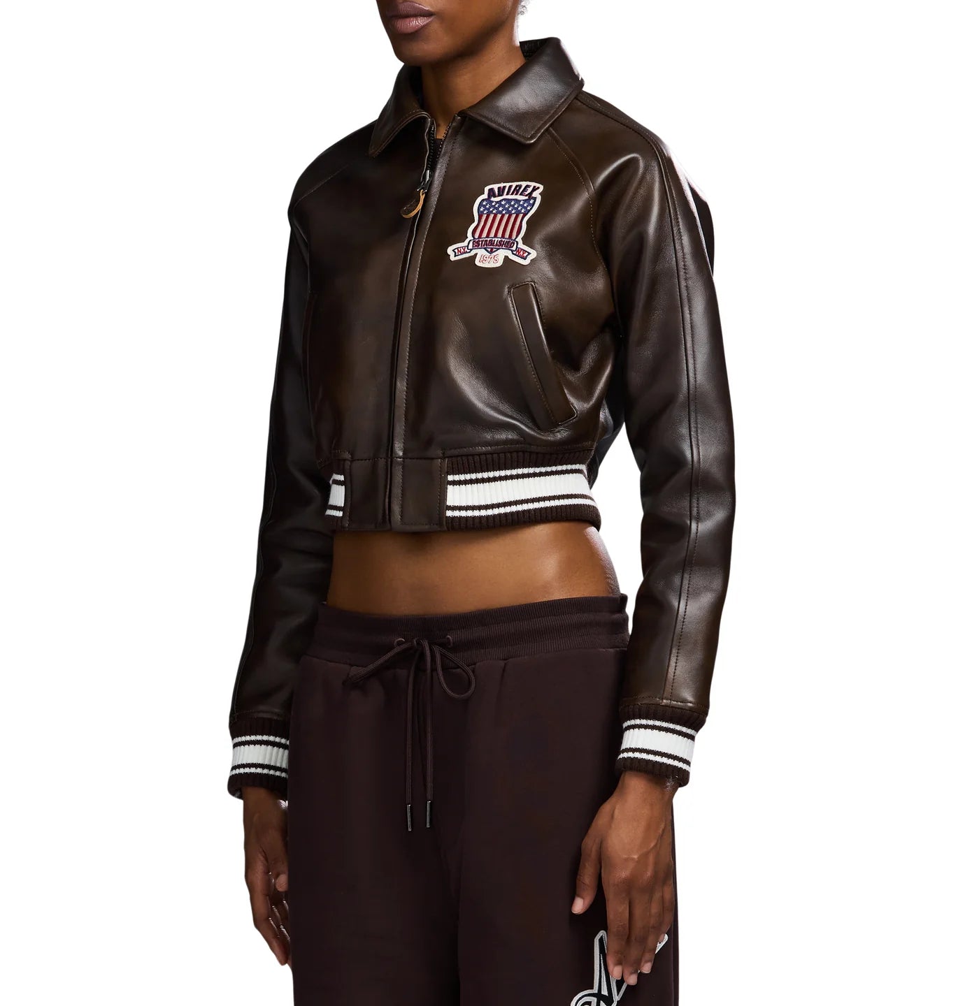 Avirex Women’s Leather Crop Jacket