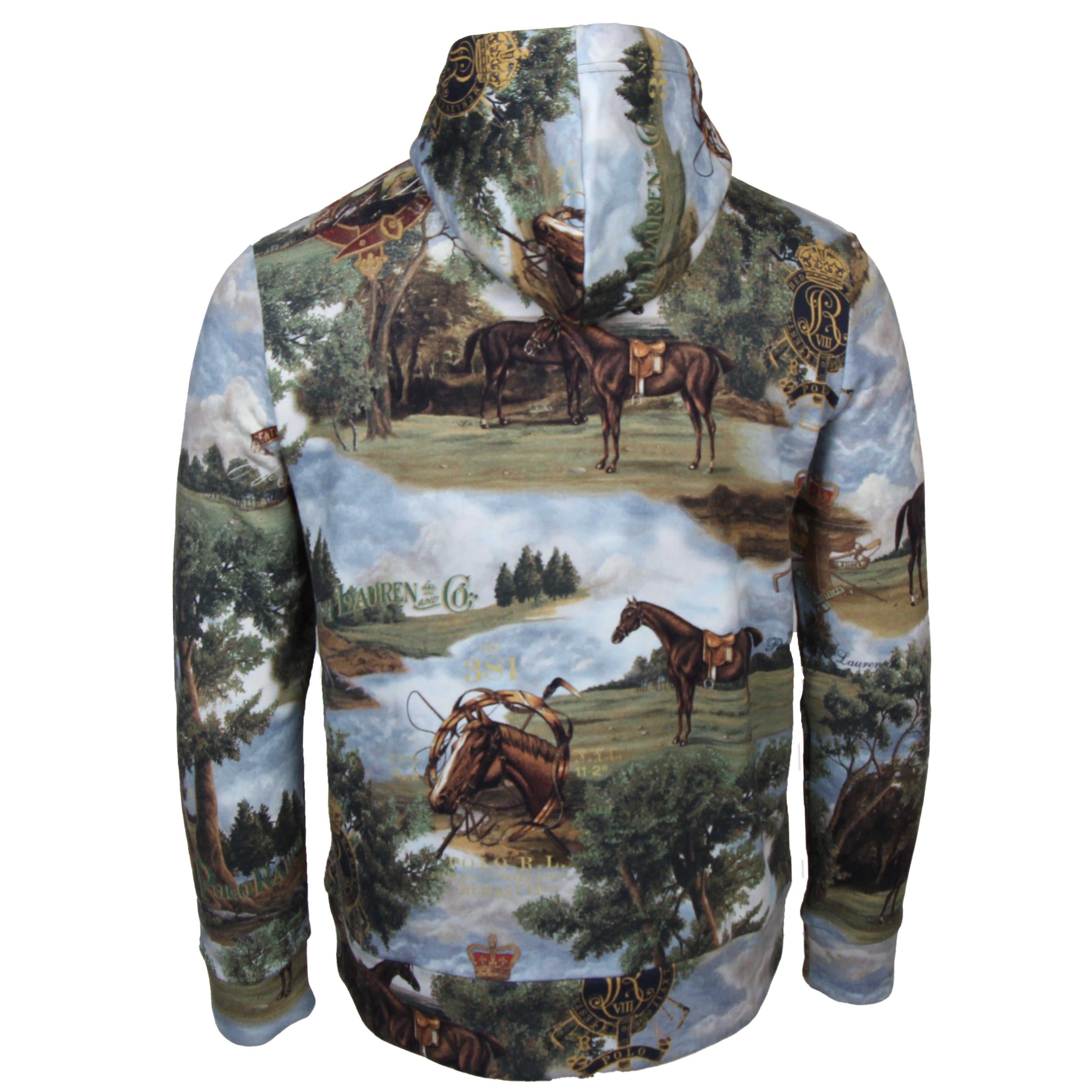 Polo Ralph Lauren Equestrian-Print Fleece Hoodie