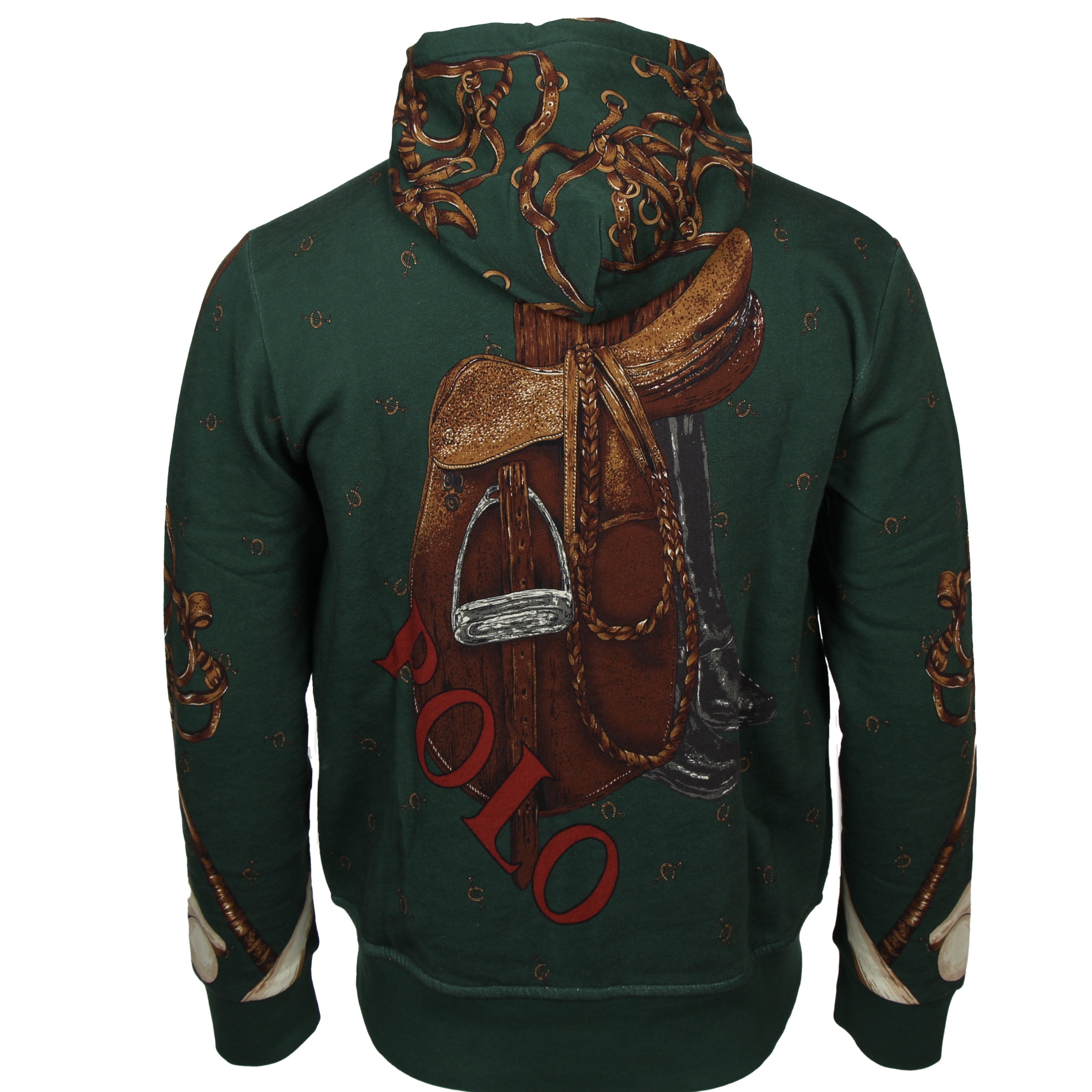 Polo Ralph Lauren Saddle-Print Fleece Full-Zip Hoodie