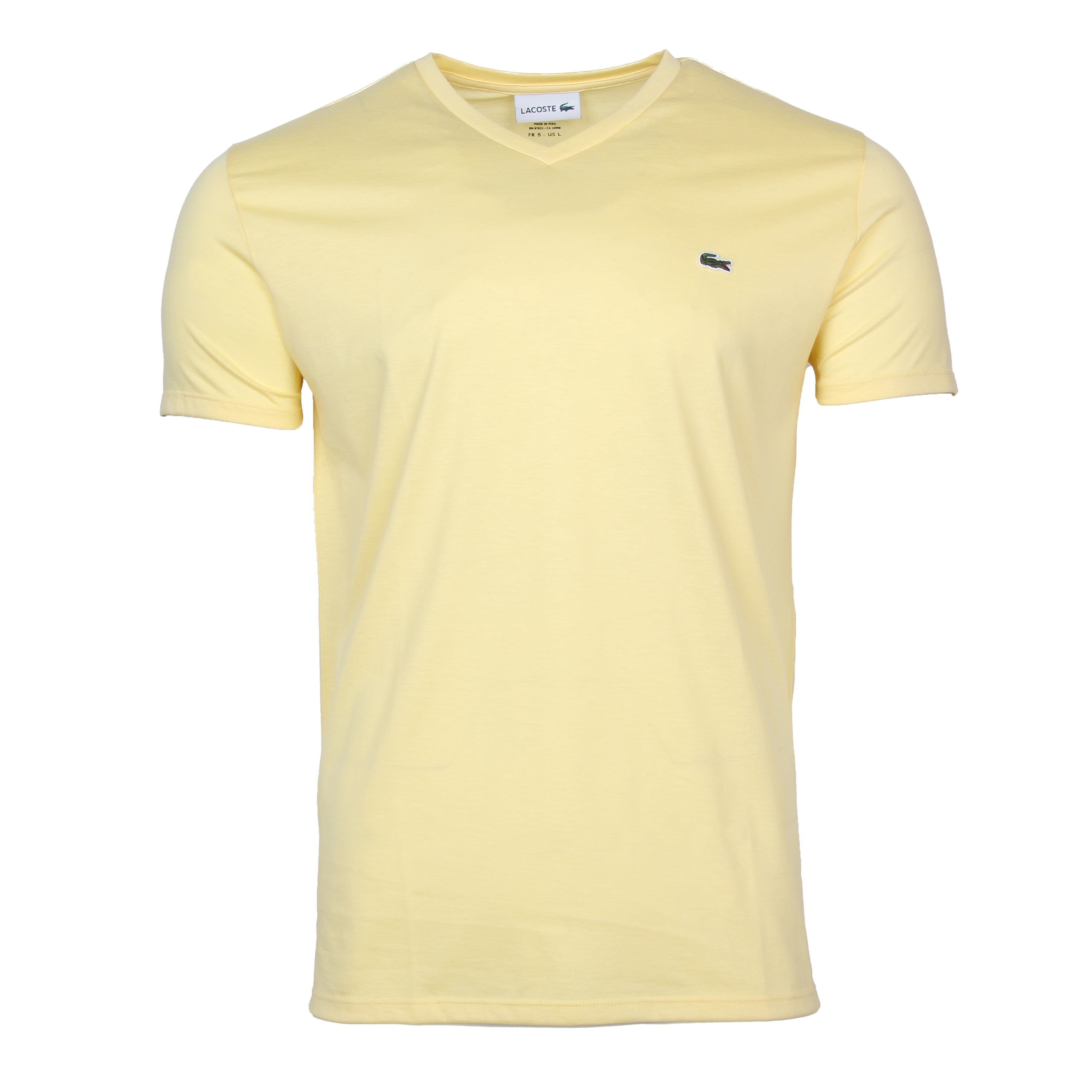 Lacoste V-Neck Soft Pima Cotton Tee