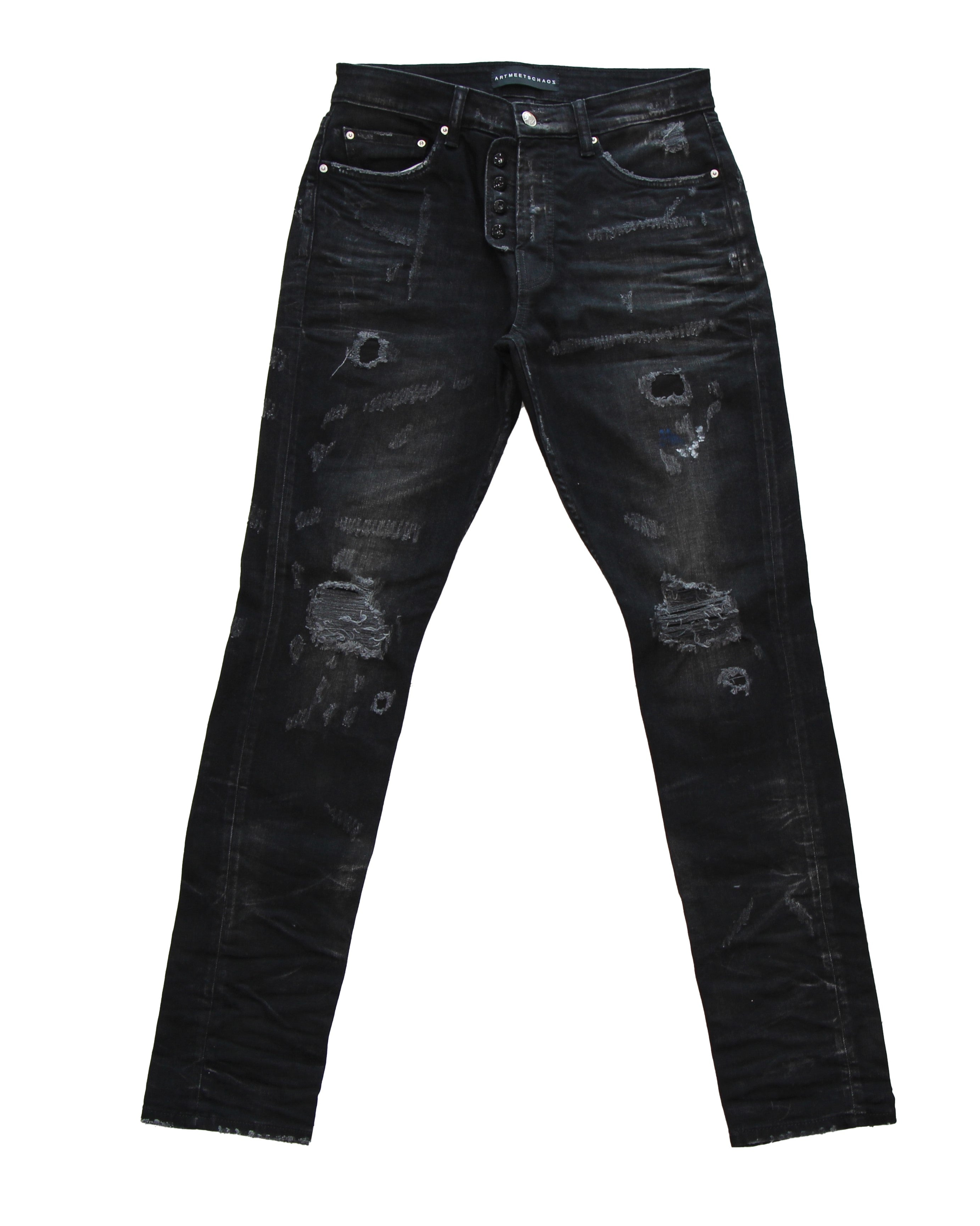 Art Meets Chaos Black Jeans