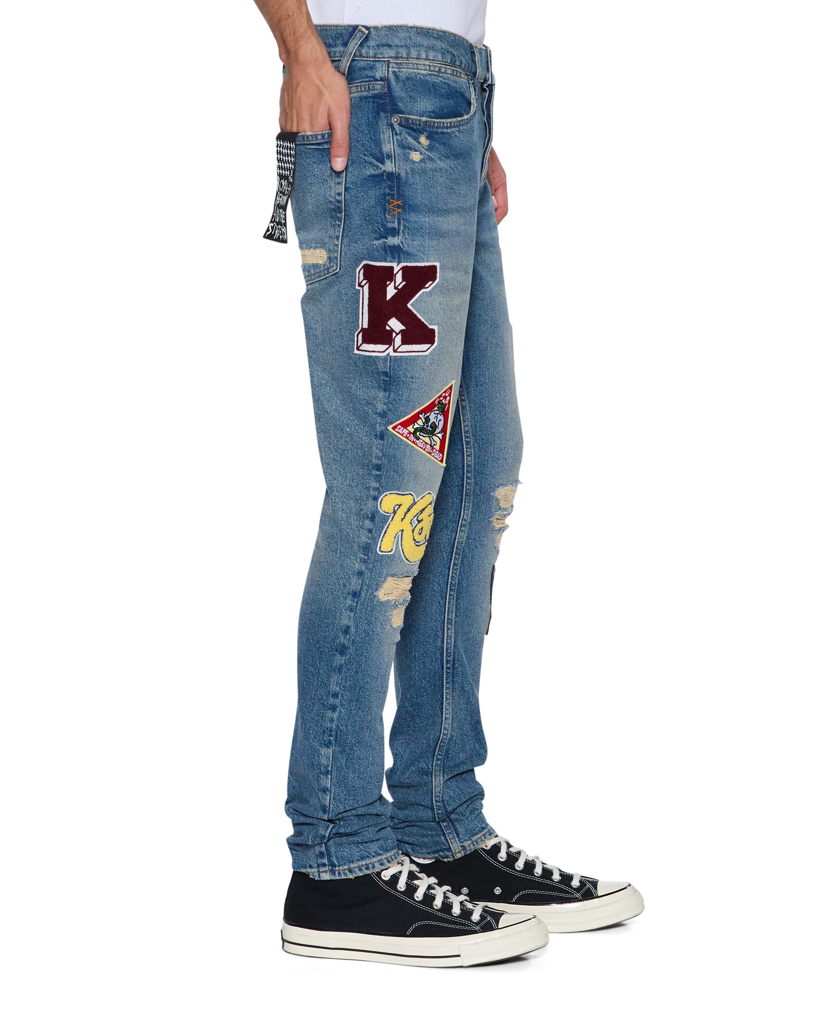 Ksubi Van Winkle Rodeo Patched Jeans
