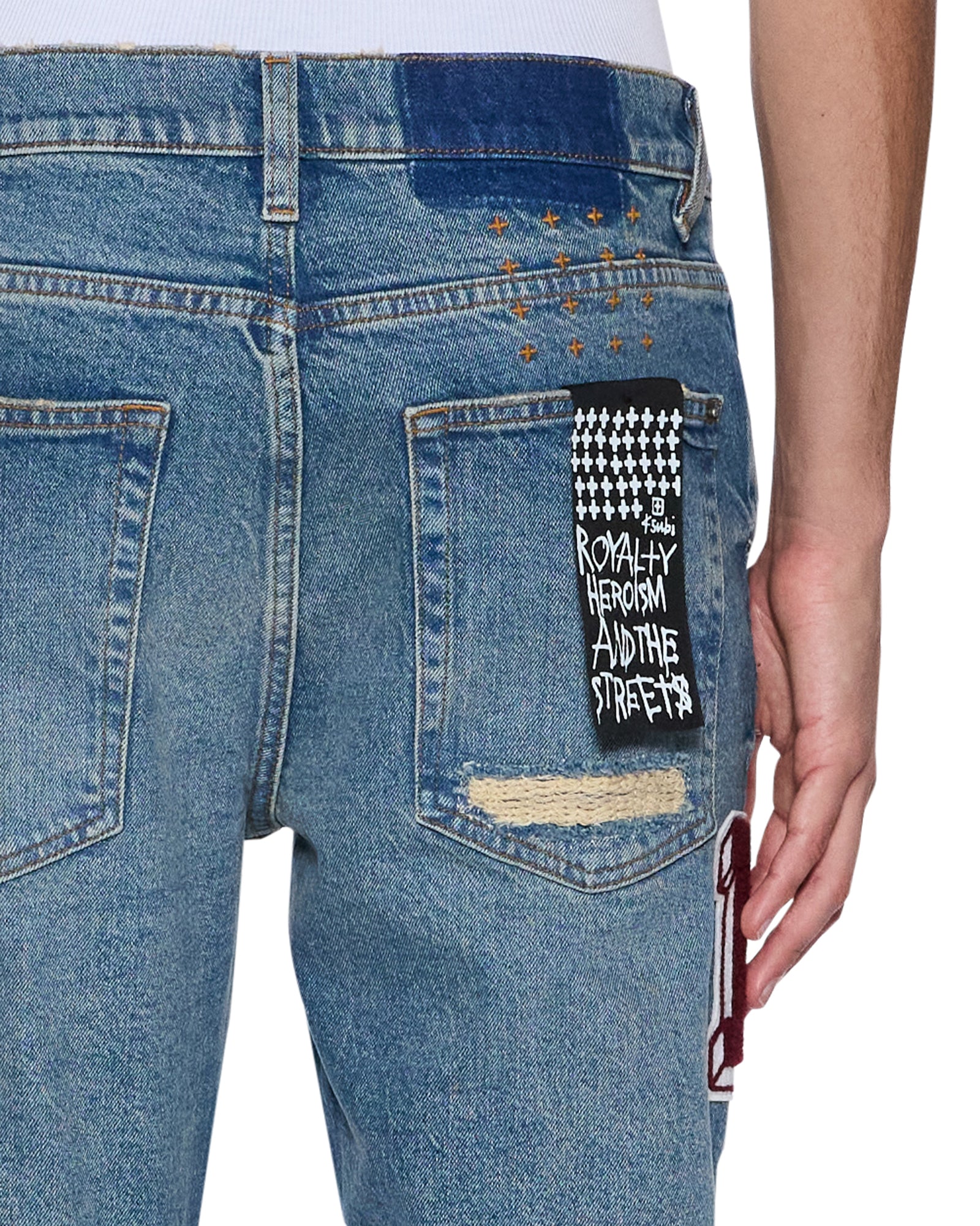 Ksubi Van Winkle Rodeo Patched Jeans