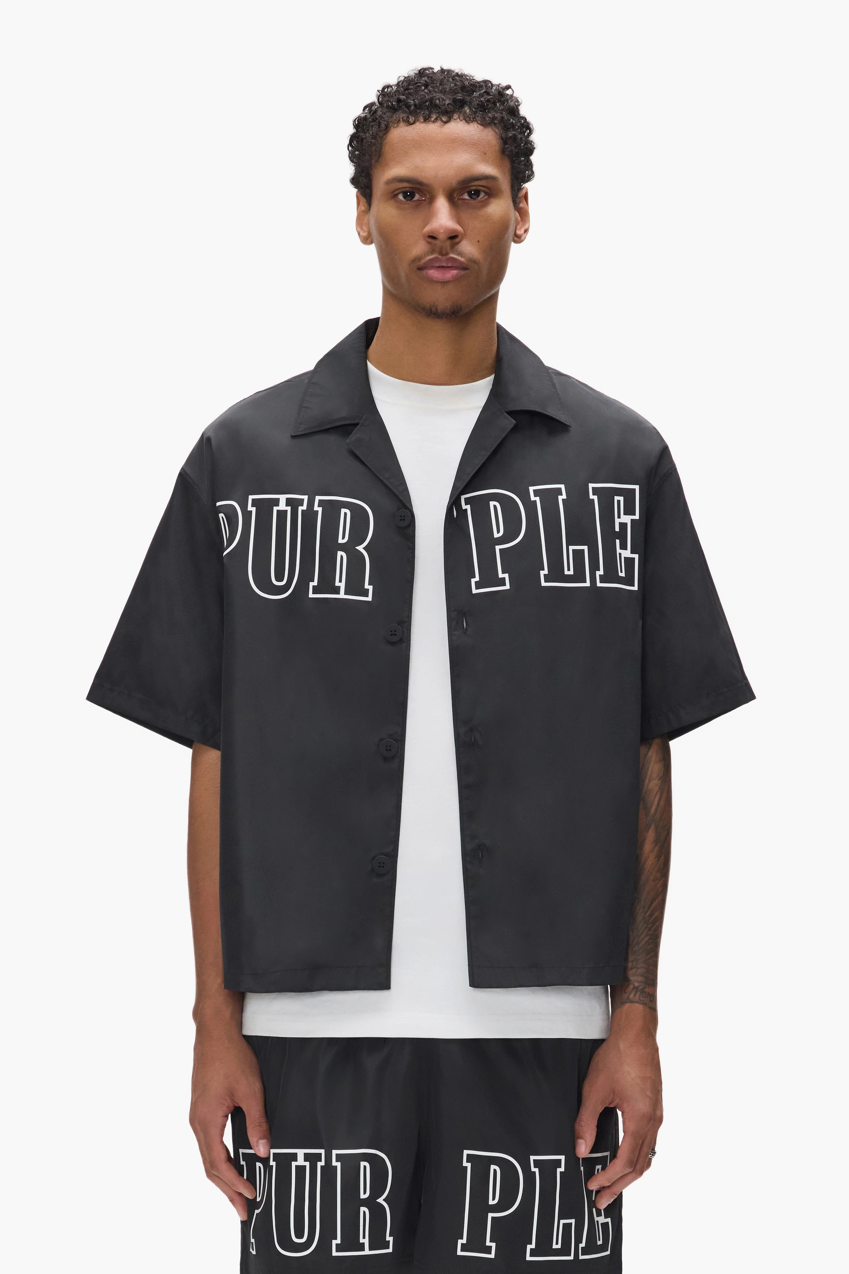Purple Brand Wordmark Outline Shirt