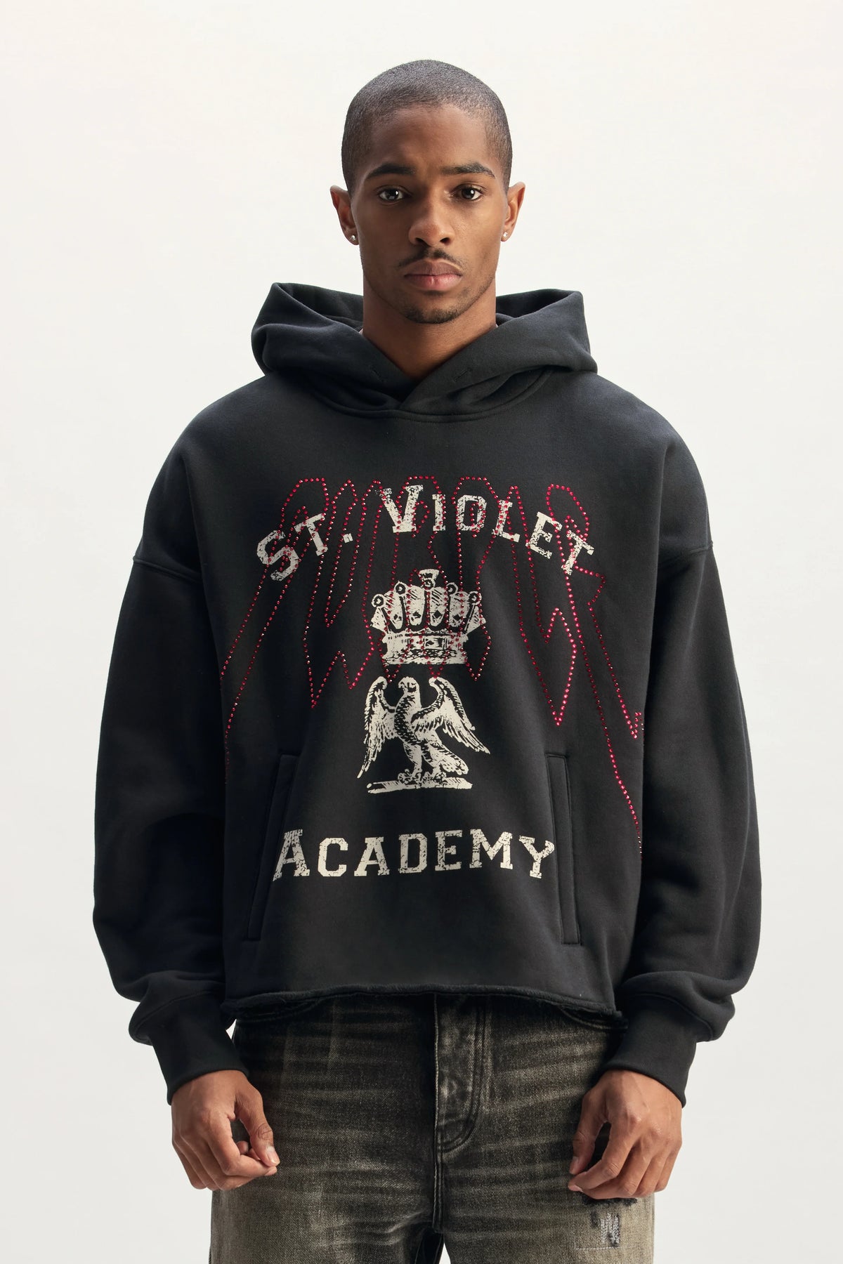Purple Brand St. Violet Crystals/Stripe Flare Sweatsuit