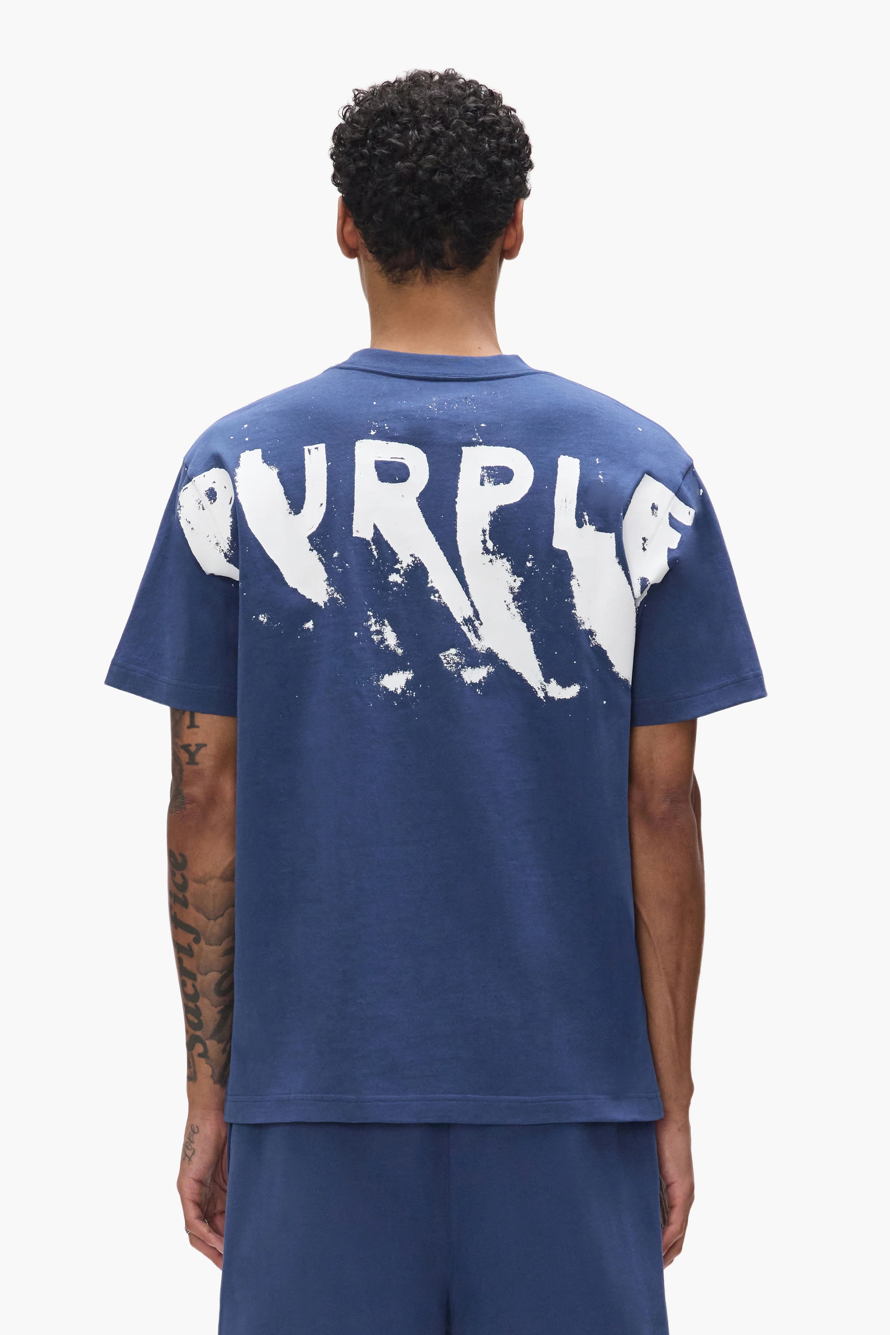 Purple Brand Painted Wordmark Tee