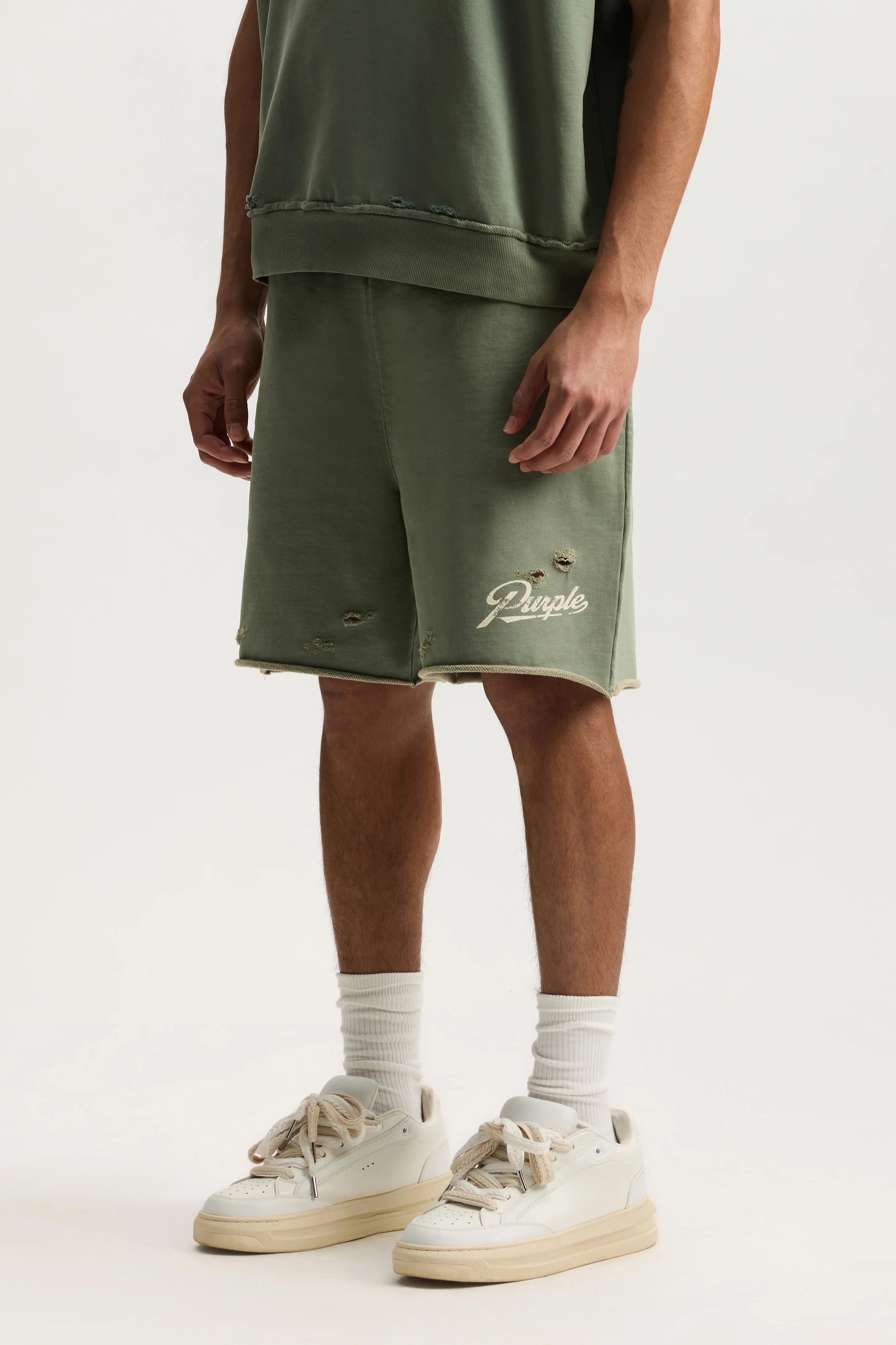 Purple Brand Slugger Script Short