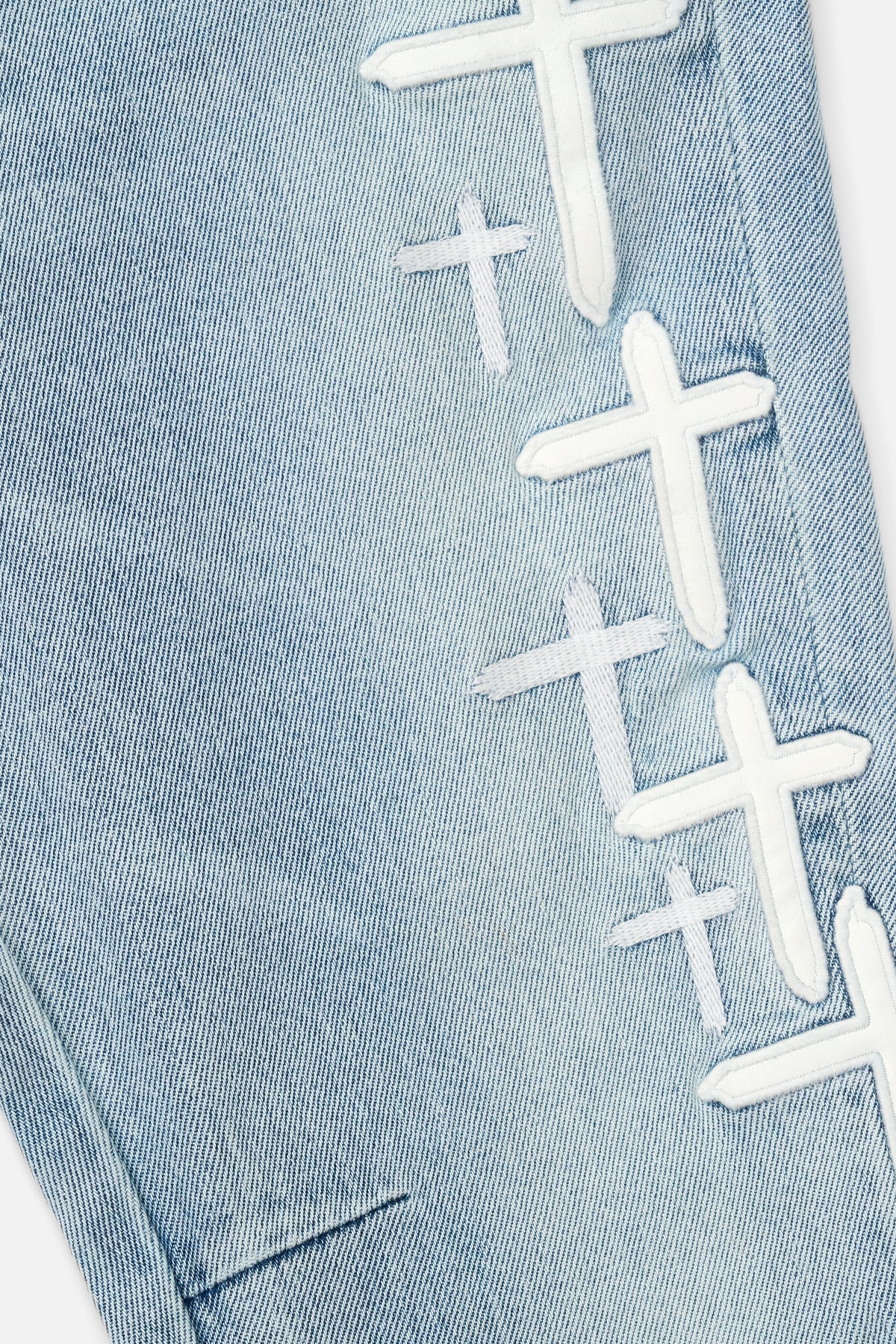 RTA Bryant Skinny Jean | Coastal Drift Cross Patch