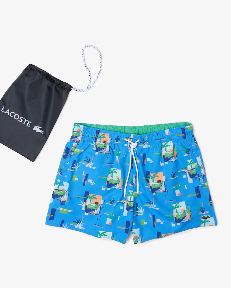 Lacoste Built-In Mesh Boxer Swimming Trunks