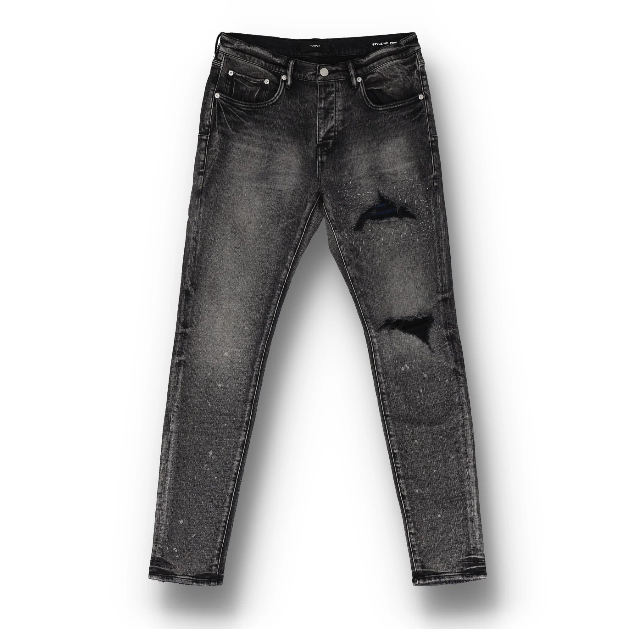 Purple Brand P001 Skinny Plaid Patch Jeans