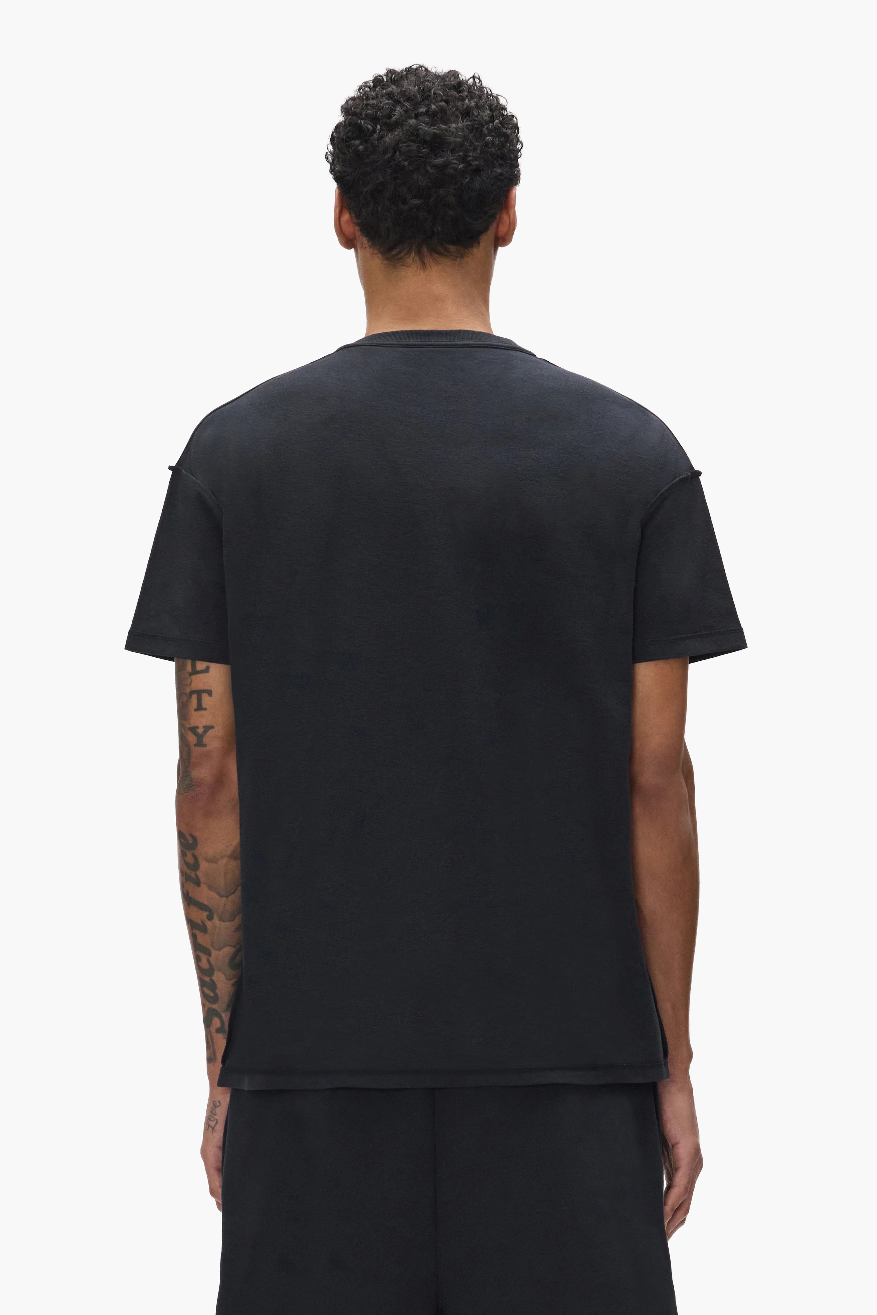 Purple Brand Half & Half Wordmark Tee