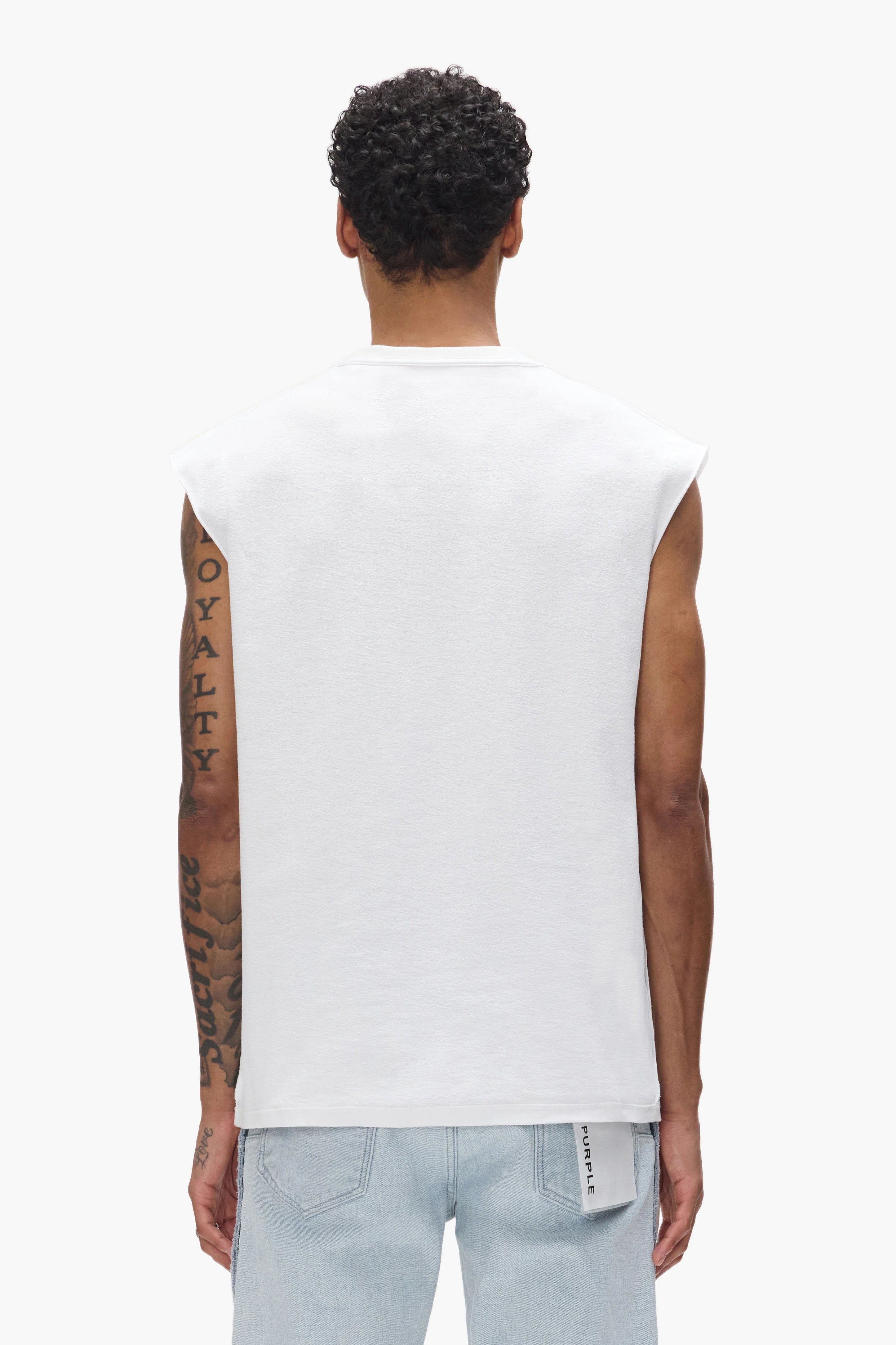 Purple Brand Beaded Wordmark Tank Top