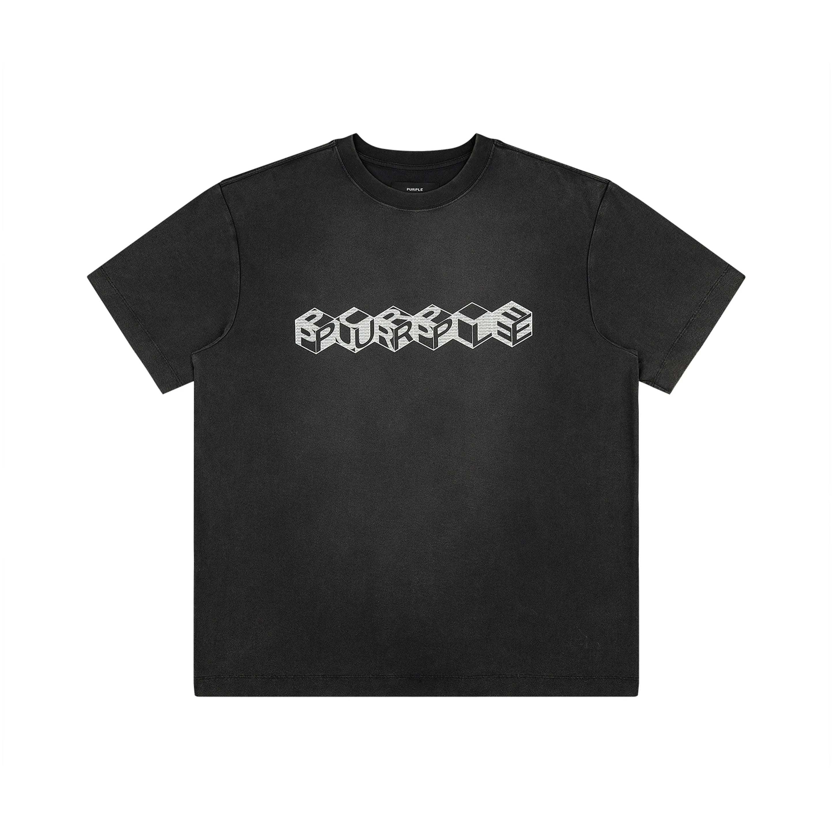 Purple Brand Cube Wordmark Tee