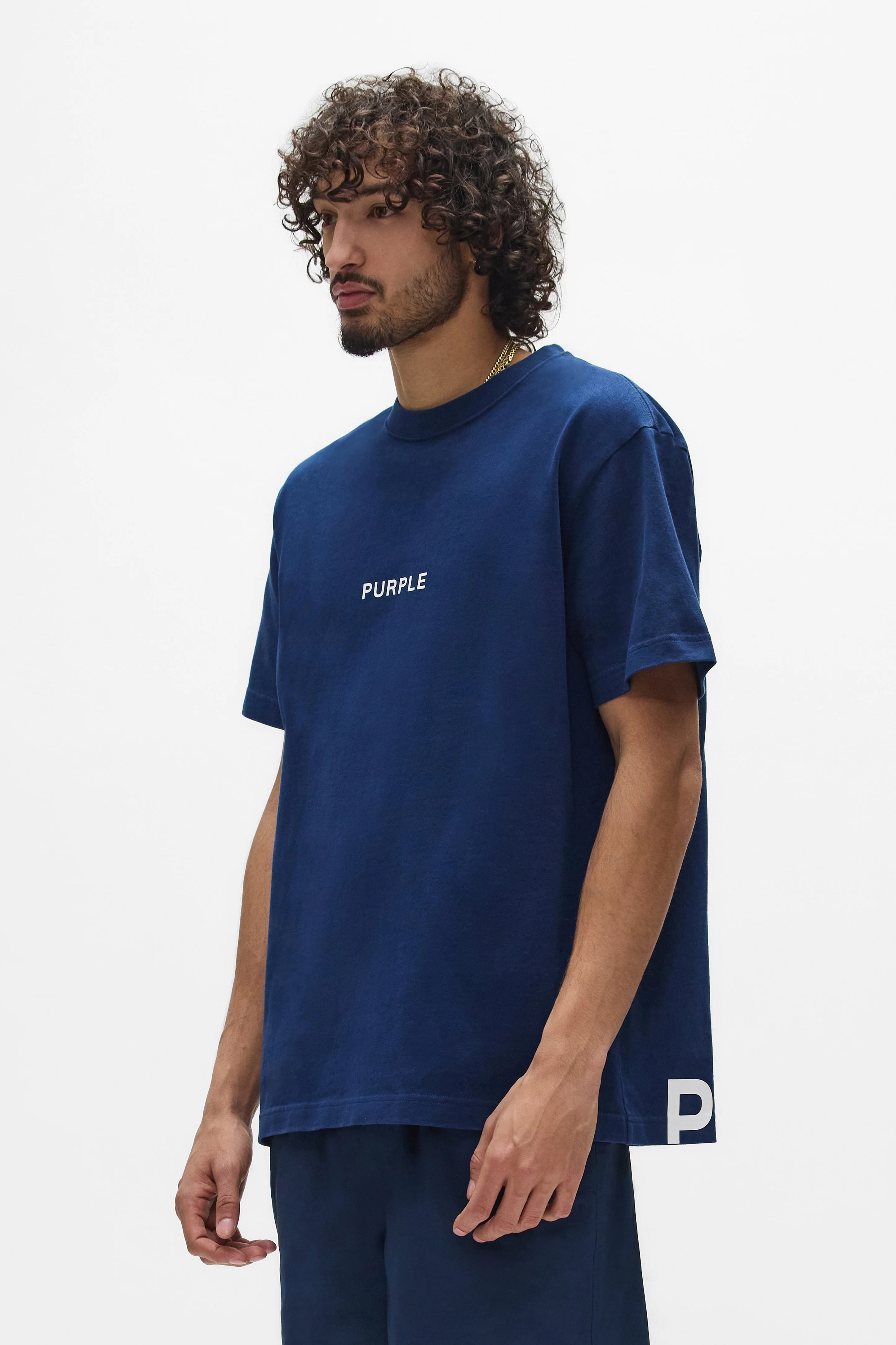 Purple Brand Wordmark Cut Tee