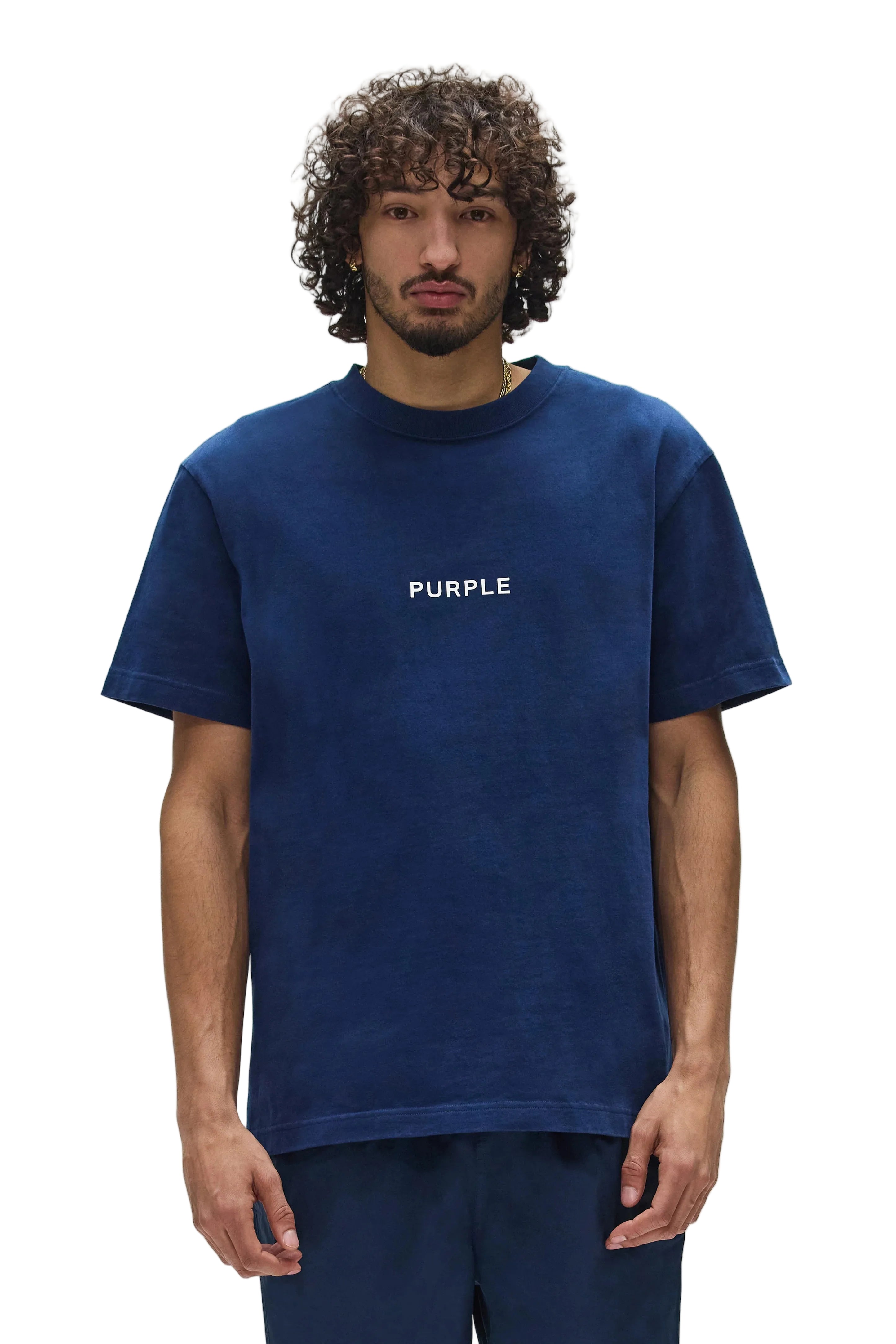 Purple Brand Wordmark Cut Tee