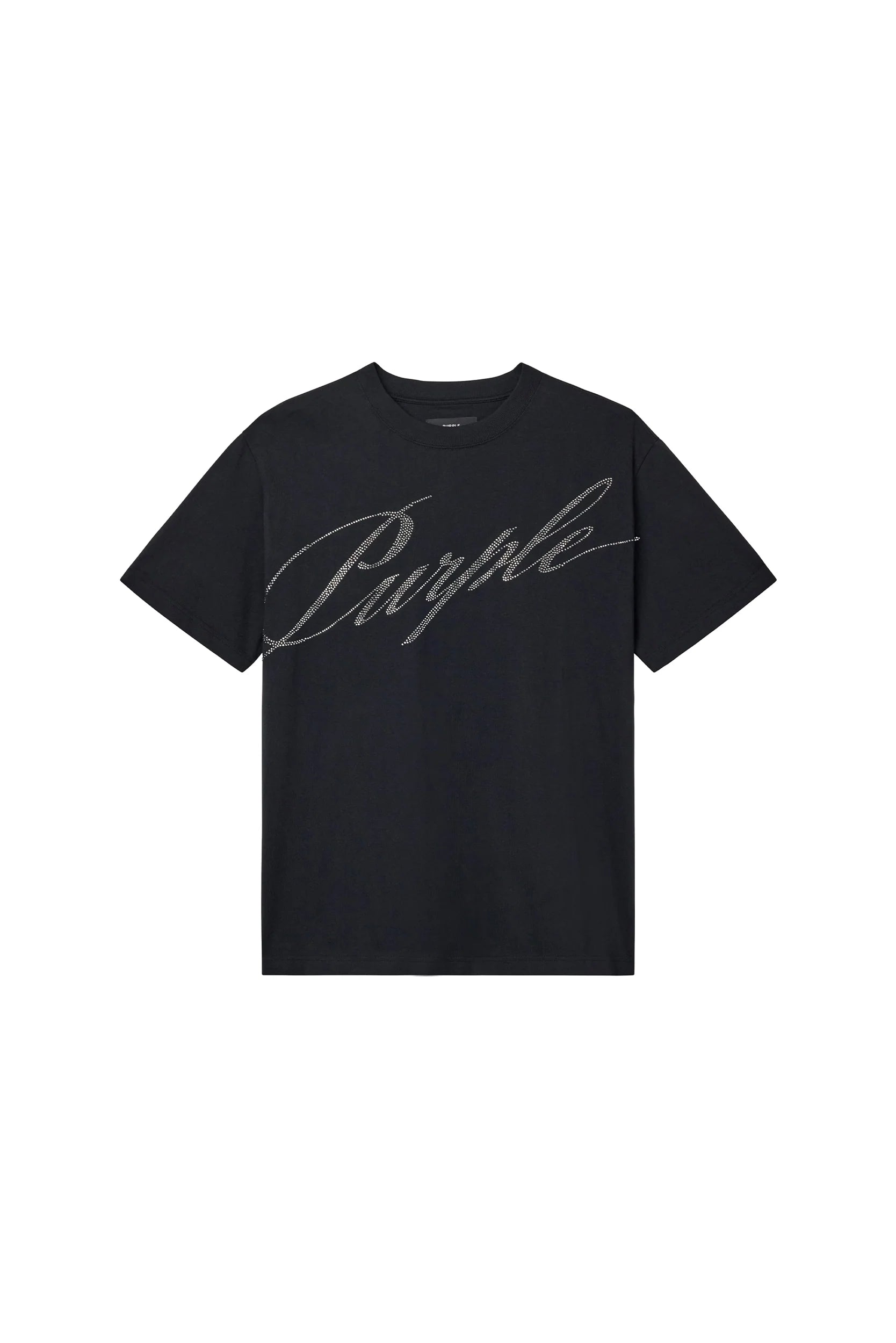 Purple Brand Crystal Slanted Script Tee