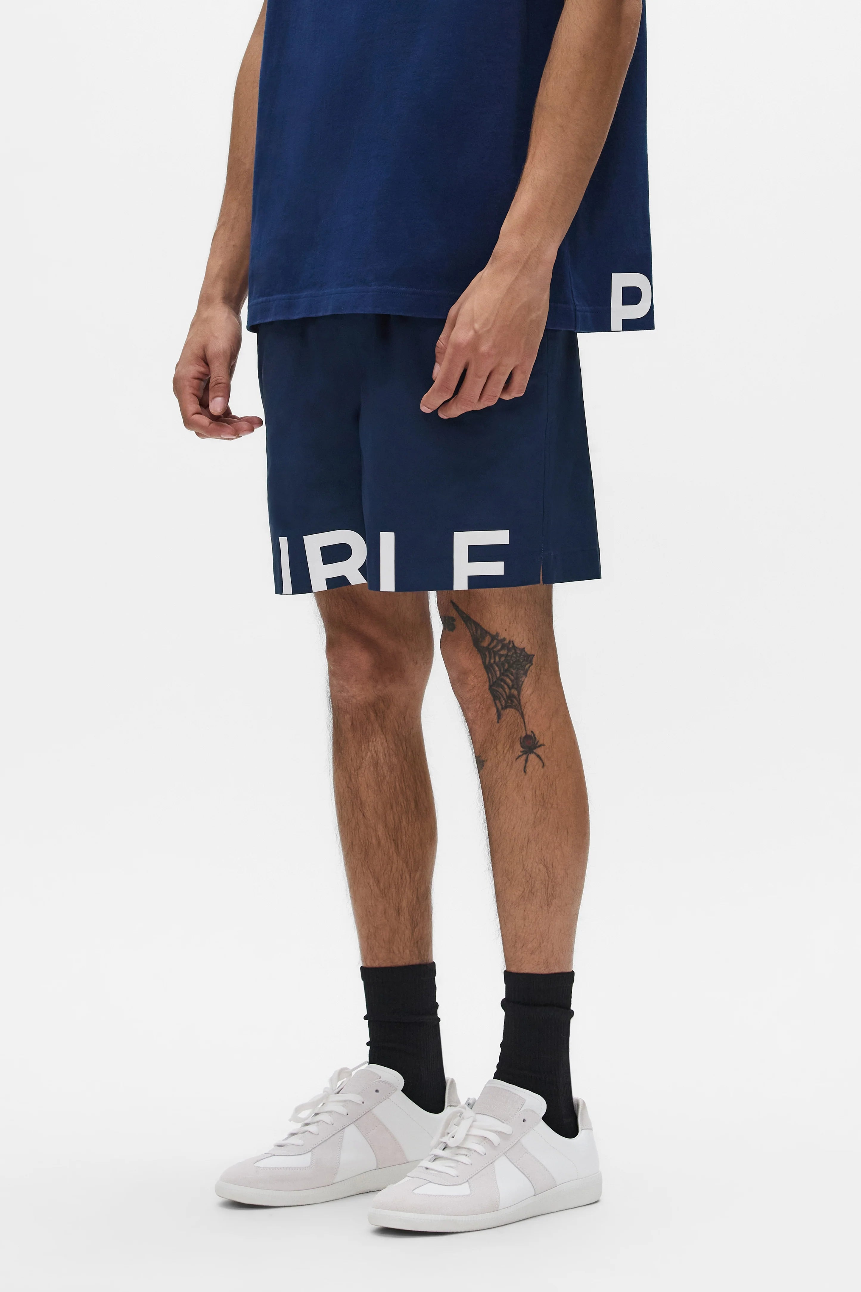 Purple Brand Wordmark Cut All Around Short