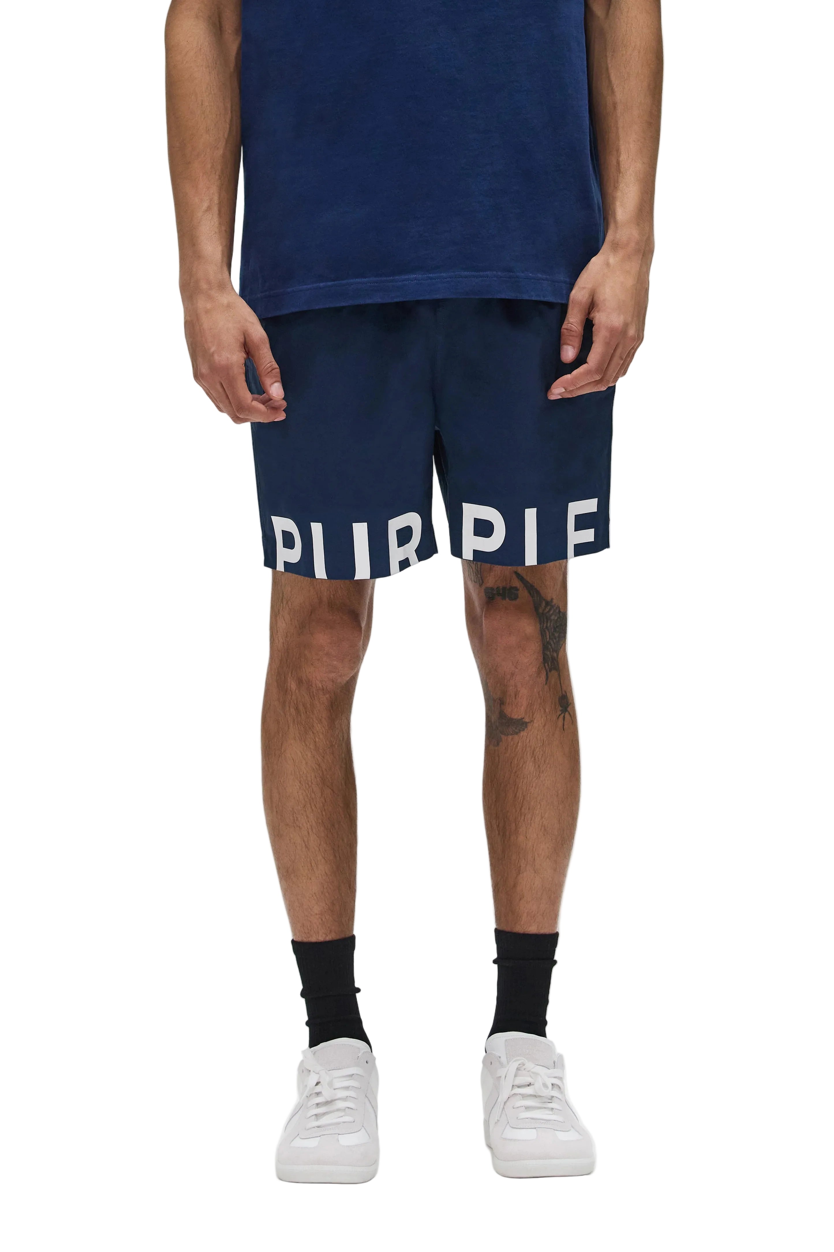 Purple Brand Wordmark Cut All Around Short