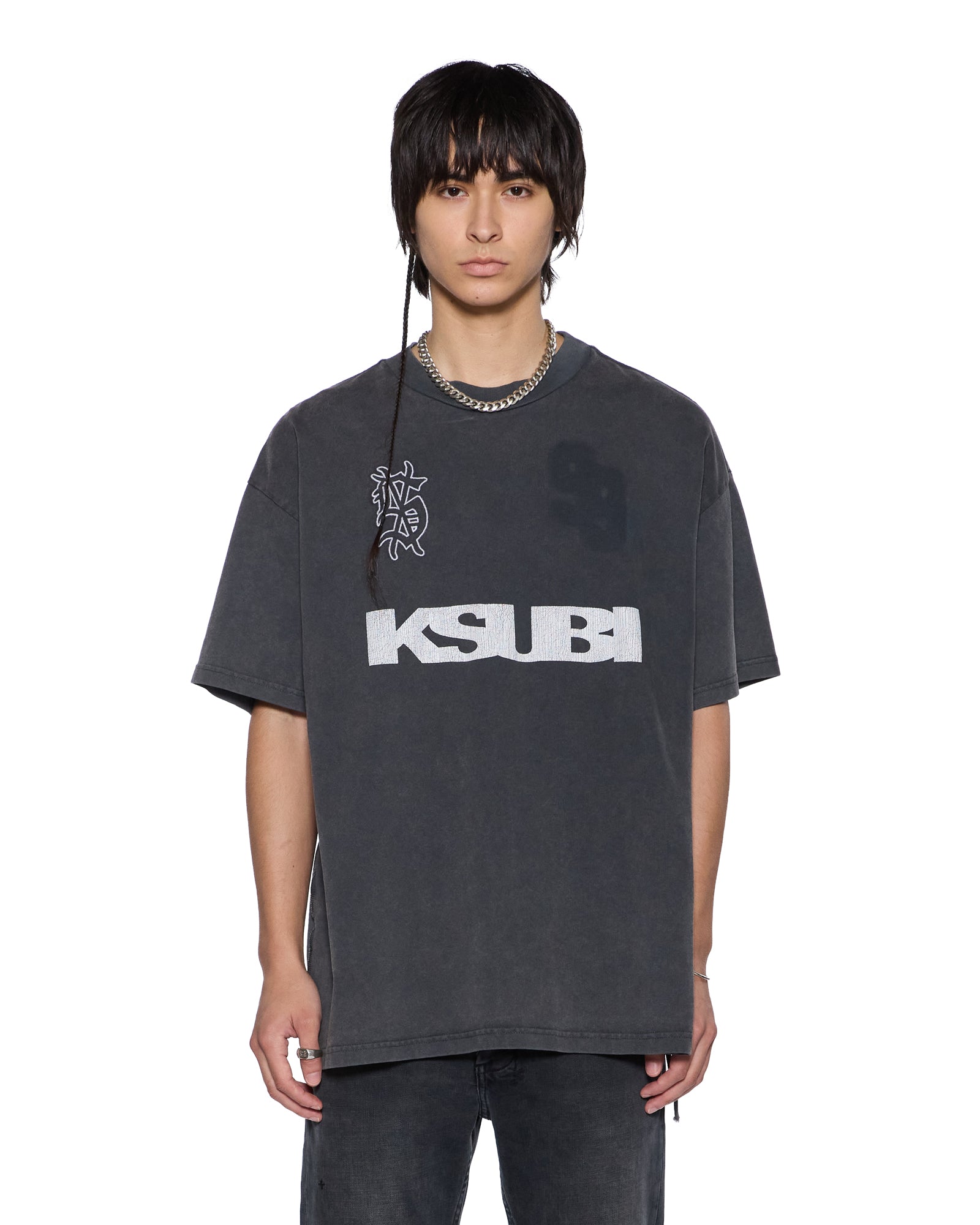 Ksubi Rugged Ekcss SS Tee Blasted Black