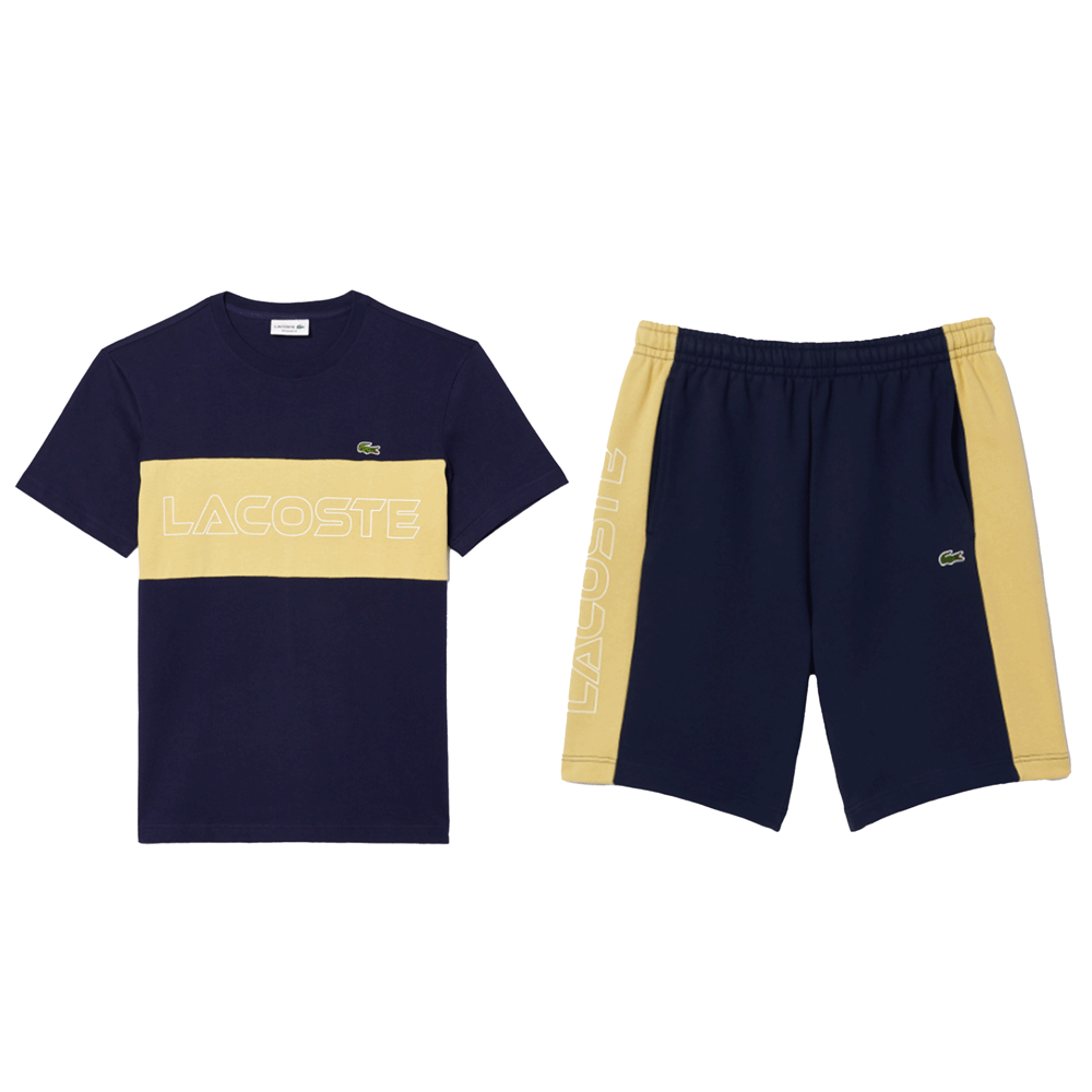 Lacoste Regular Fit Printed Colorblock Short-Set