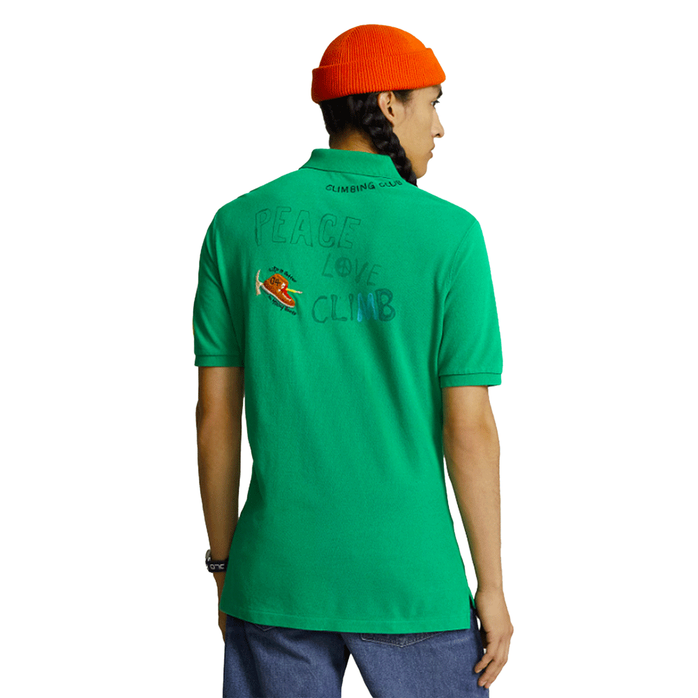 Polo Ralph Lauren Classic Fit Peace Climb Love Polo Shirt