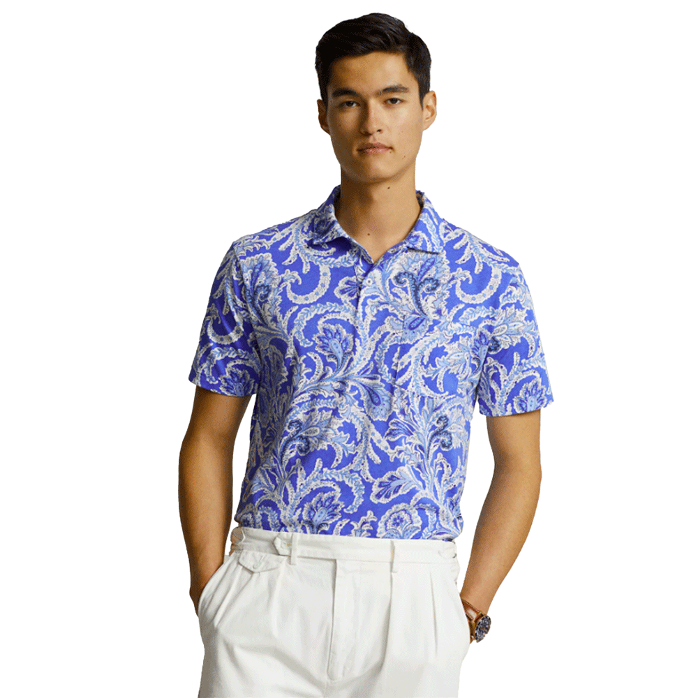 Polo Ralph Lauren Standard Fit Paisley Lisle Polo Shirt