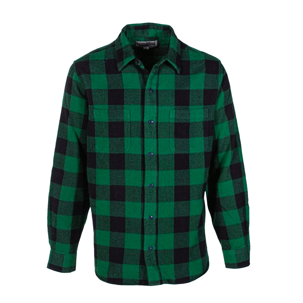 Schott Plaid Cotton Flannel Shirt