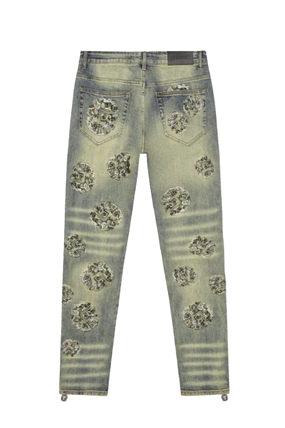 Godspeed Skull Embroidery Jeans