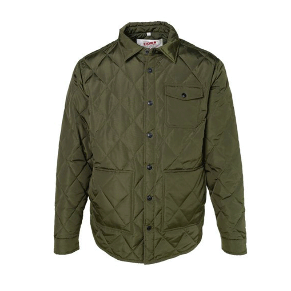 Schott Down-filled Quilted Shirt Jacket