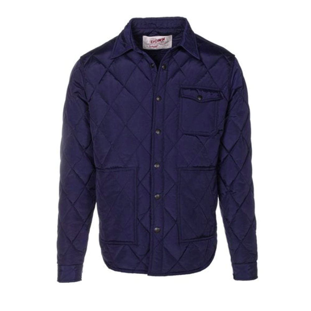 Schott Down-filled Quilted Shirt Jacket