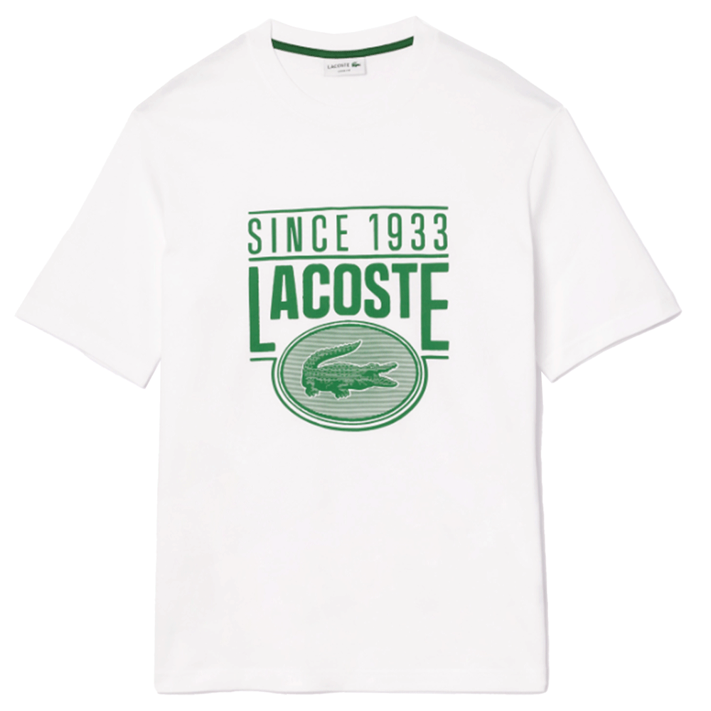 Lacoste Men’s Loose Fit Cotton Jersey Print T-Shirt