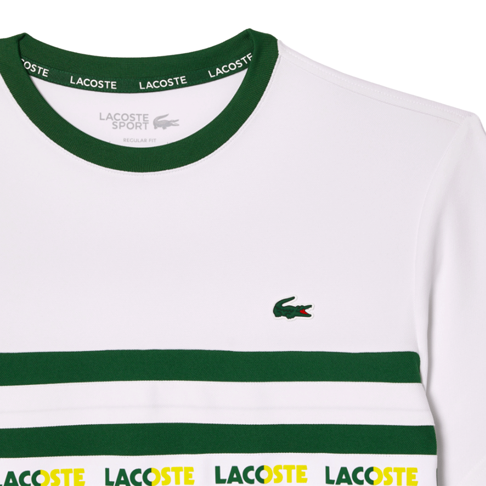 Lacoste Men's Ultra-Dry Logo Stripe Pique Tennis Short-Set