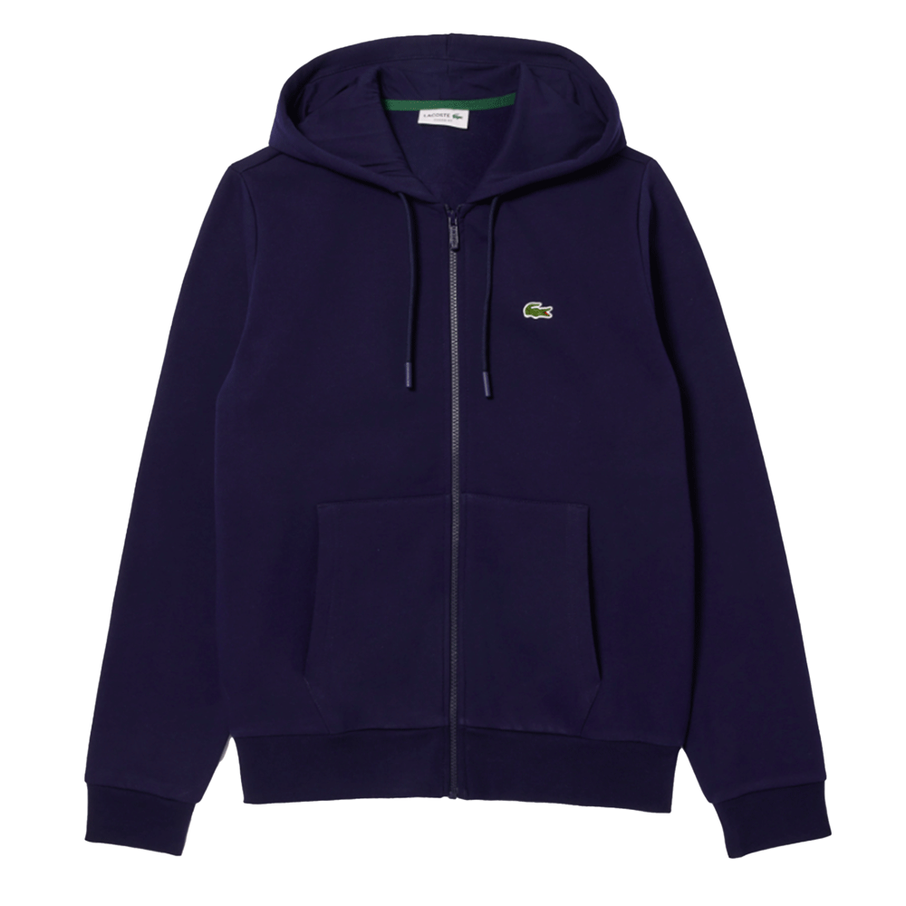 Lacoste Men's Kangaroo Pocket Zip-Up Fleece Hoodie