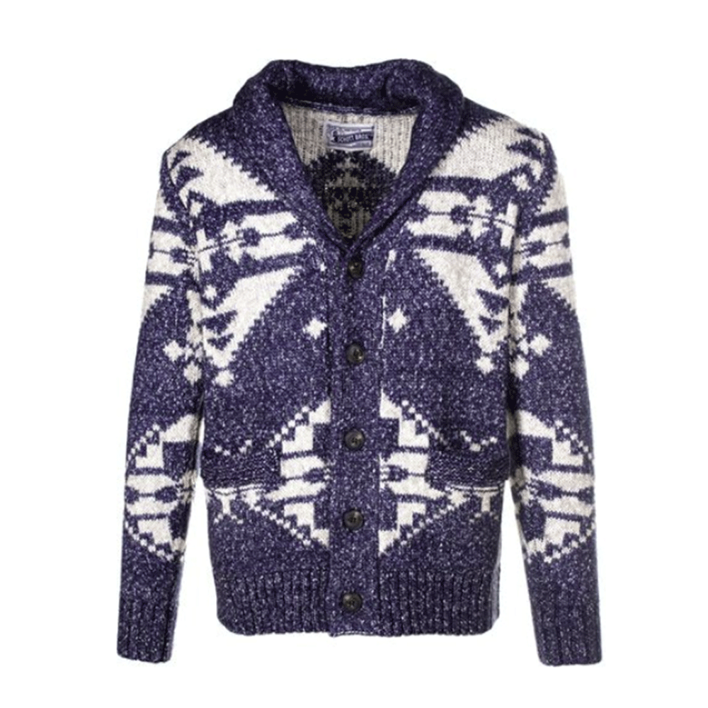 Schott Yak Blend Motif Cardigan