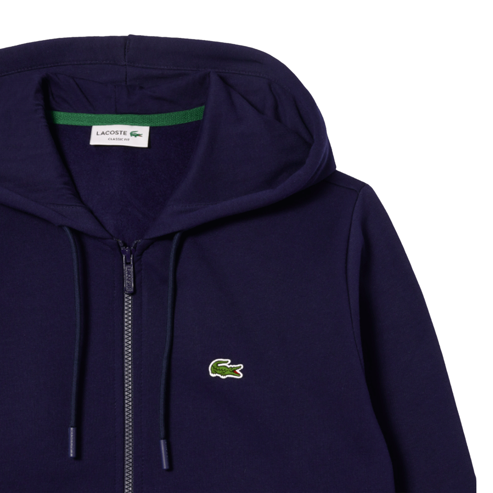 Lacoste Men's Kangaroo Pocket Zip-Up Fleece Hoodie