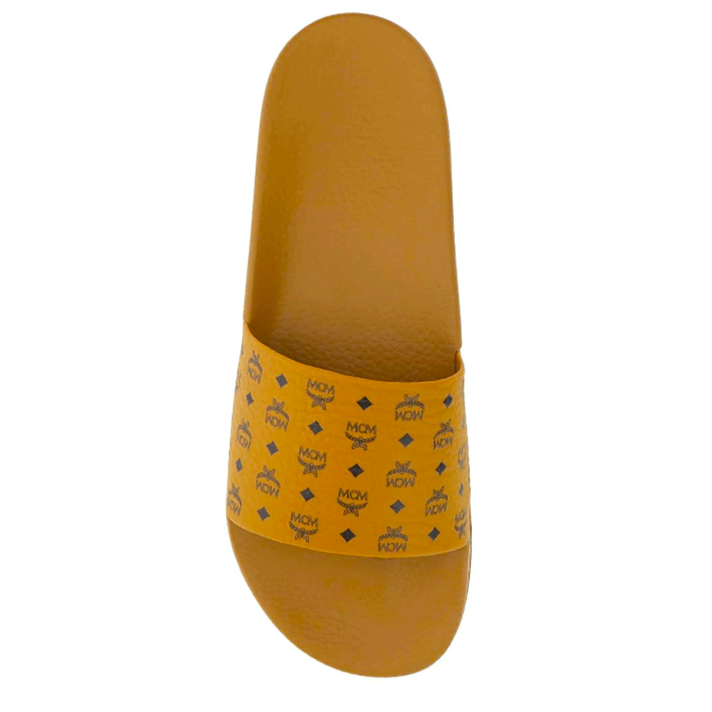 Mcm Monogram Print Rubber Slides