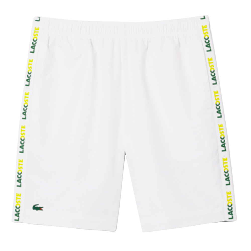 Lacoste Men's Ultra-Dry Logo Stripe Pique Tennis Short-Set