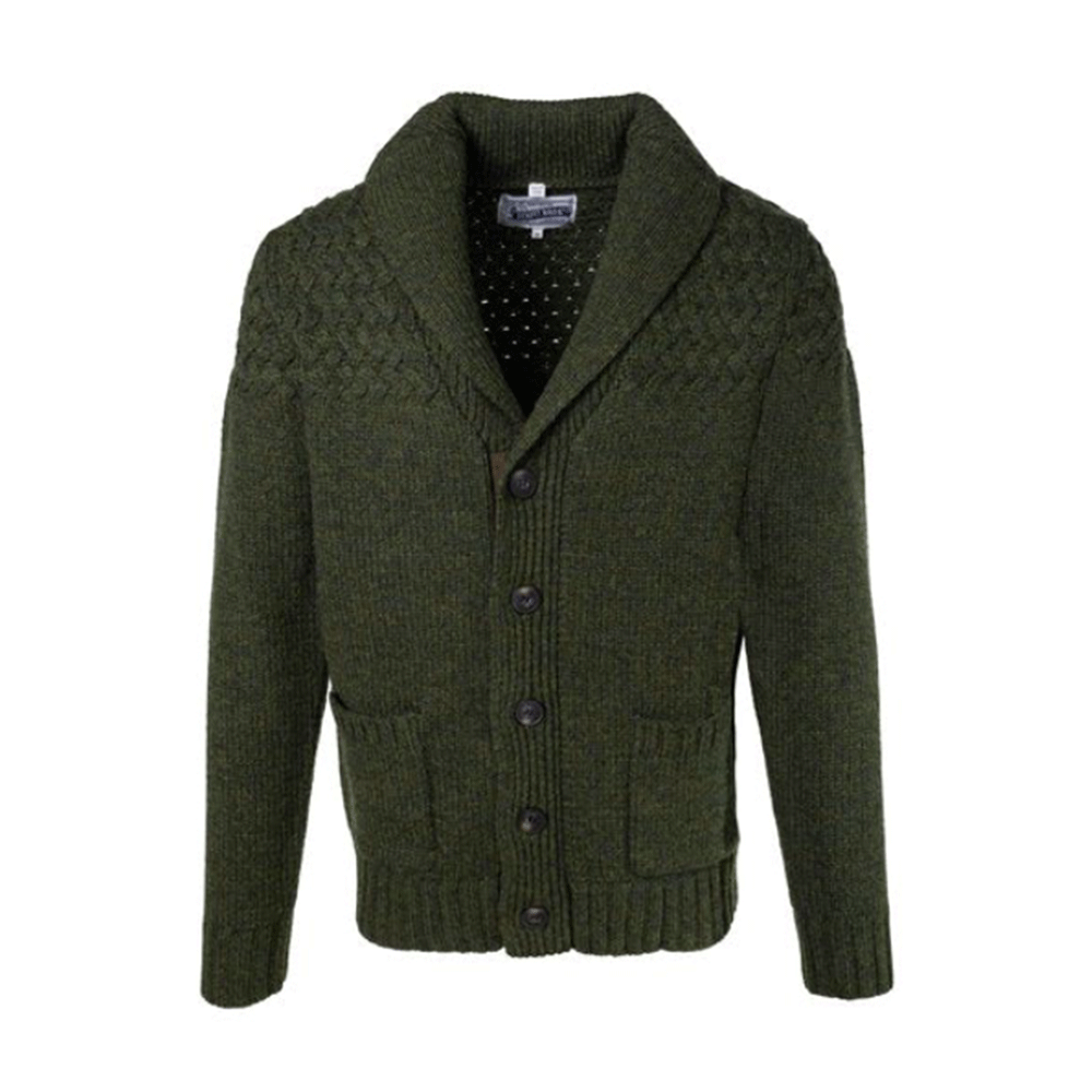 Schott Wool Blend Basketweave Cardigan