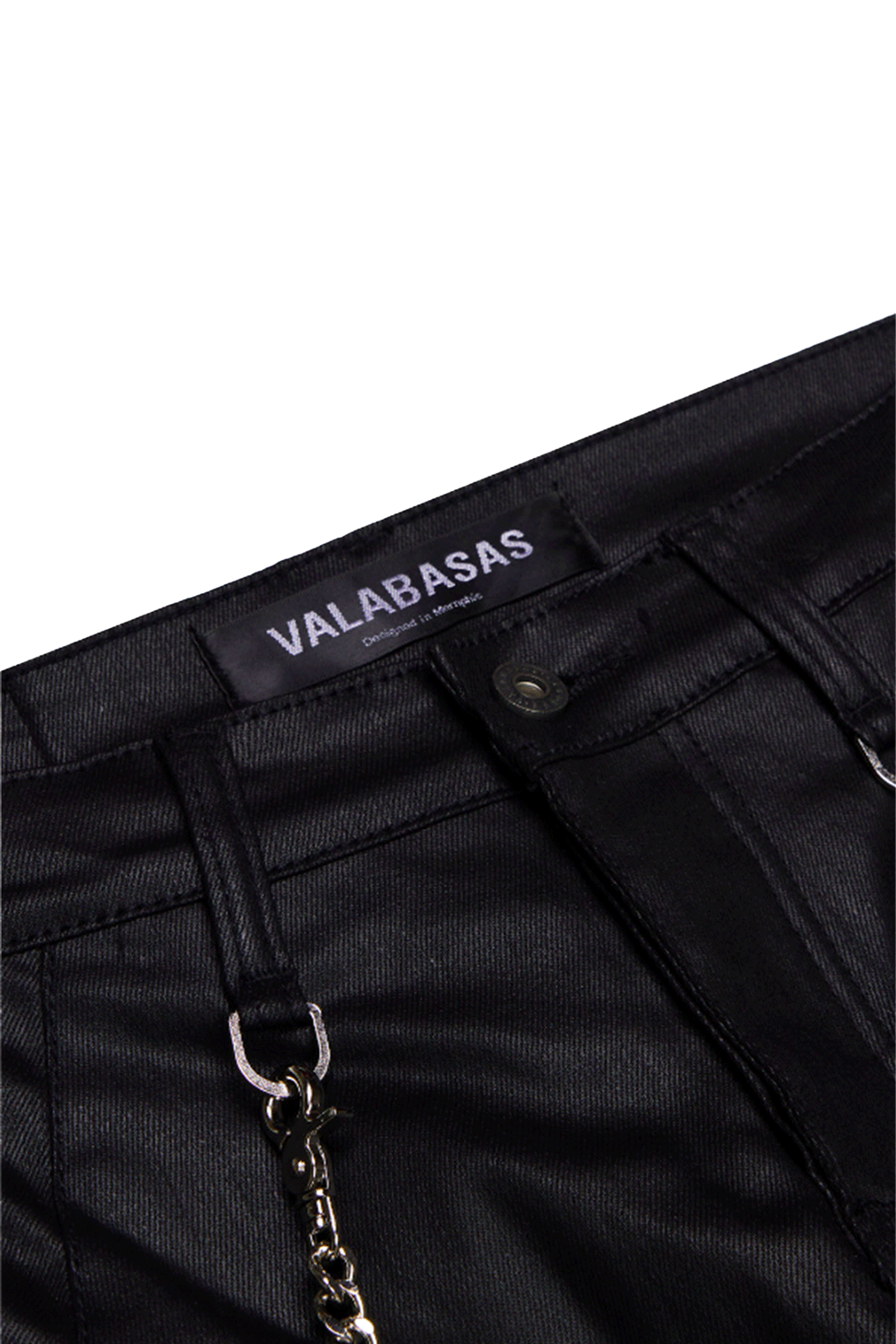 Valabasas Onyx Waxed Jeans