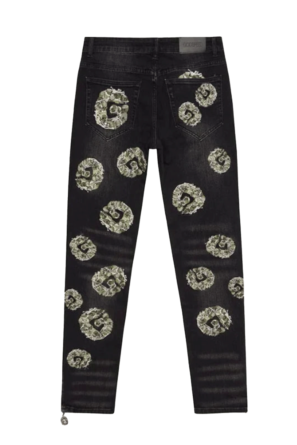 Godspeed Skull Embroidery Jeans