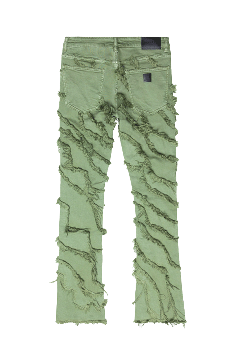 Valabasas "GRIT” LIGHT EMERALD STACKED FLARE JEAN