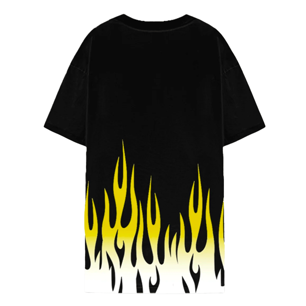 RTA Santos Tee| Black With Flames