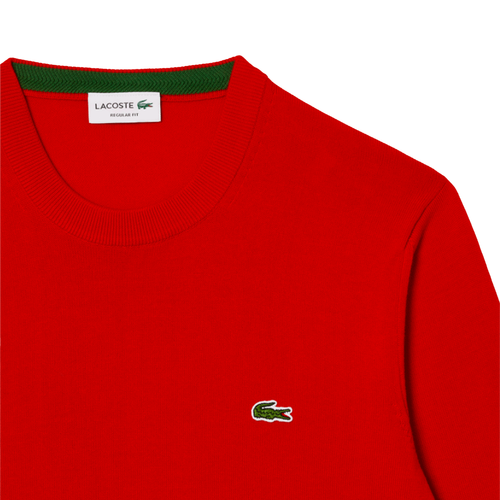 Lacoste Men's Organic Cotton Crew Neck Sweater