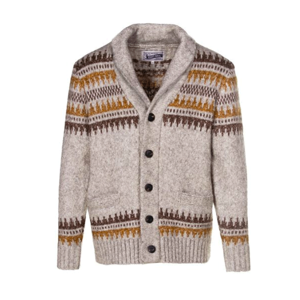 Schott Yak Blend Motif Cardigan