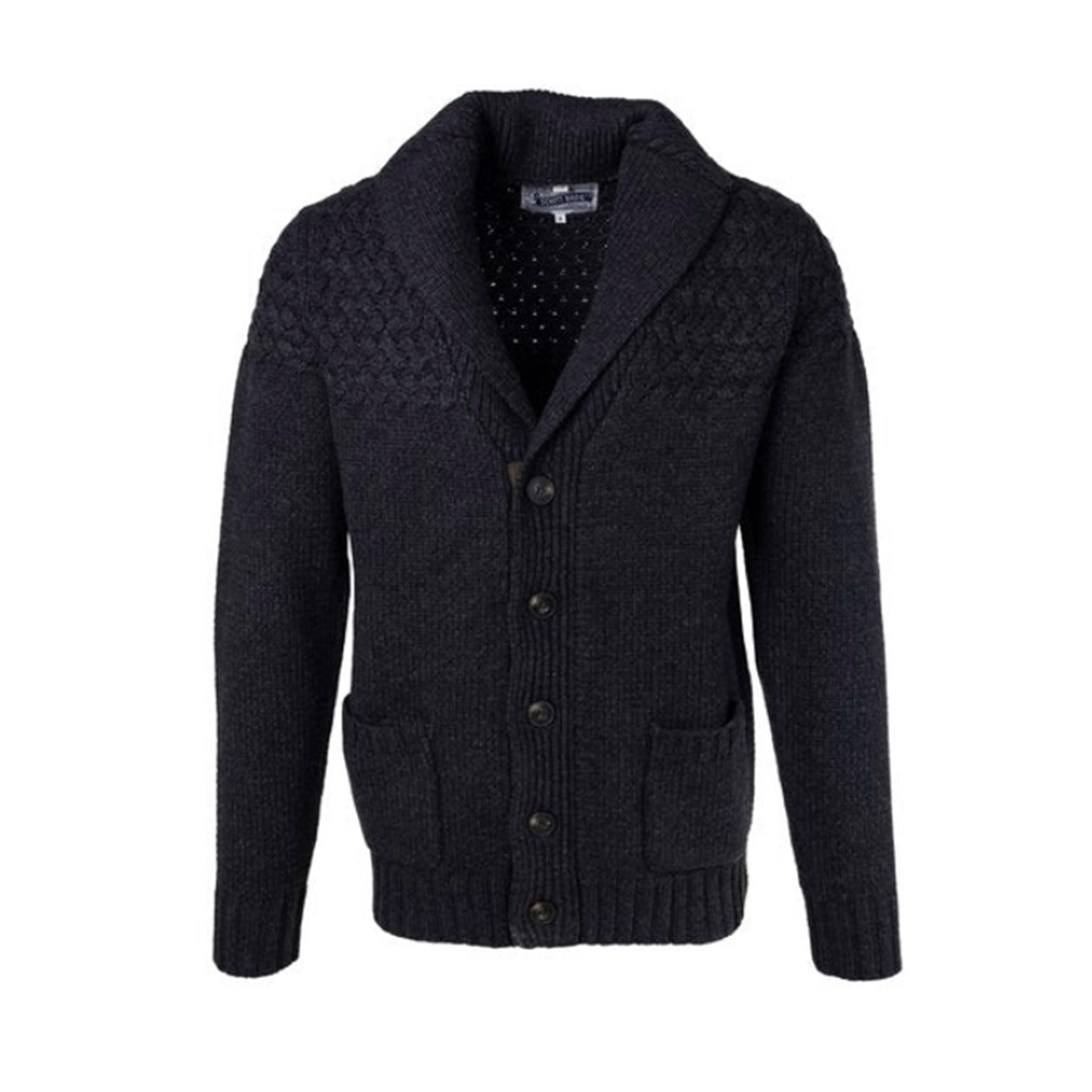 Schott Wool Blend Basketweave Cardigan