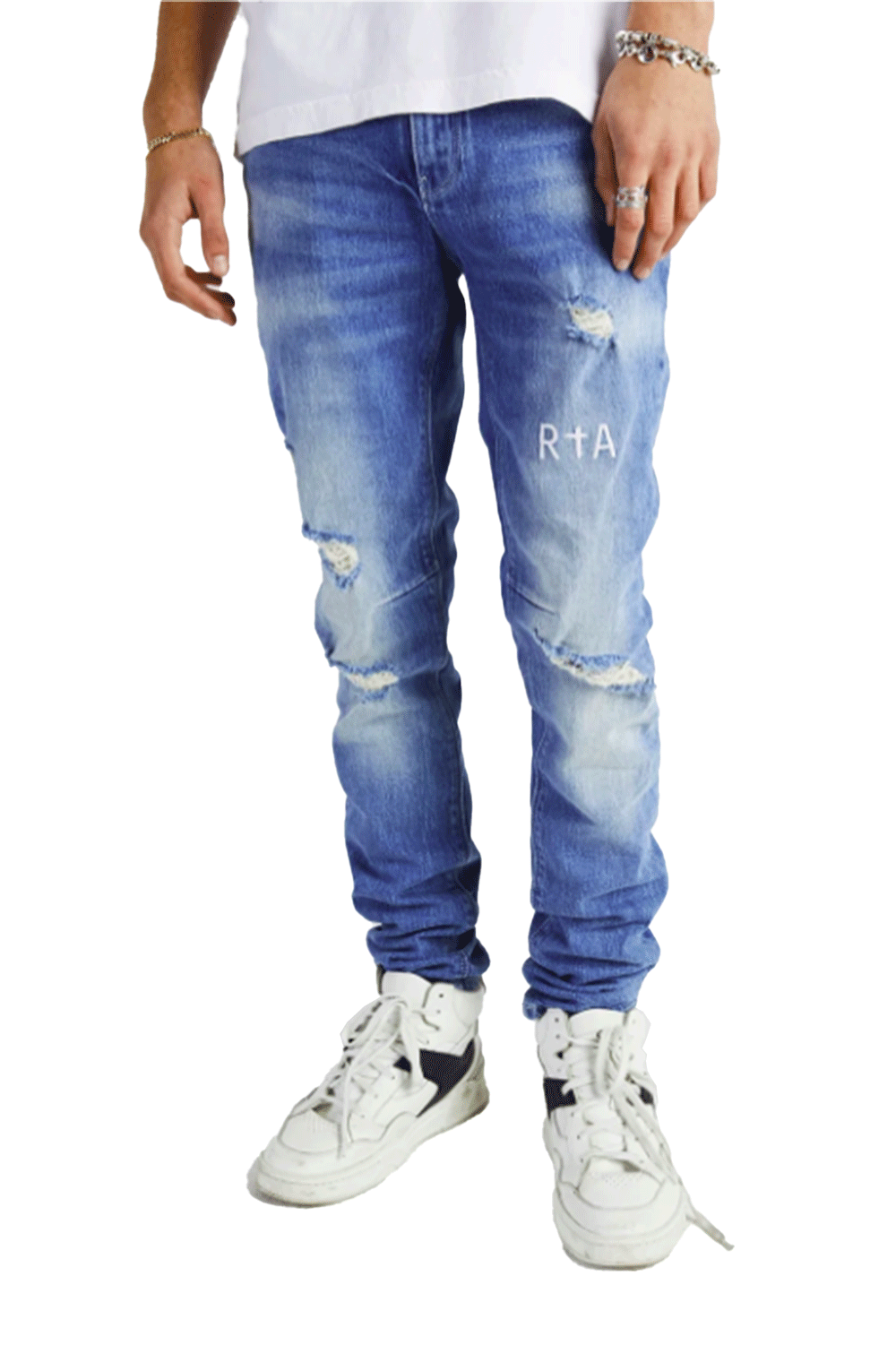 Rta Clayton Jeans | Ripped  Meduim Blue